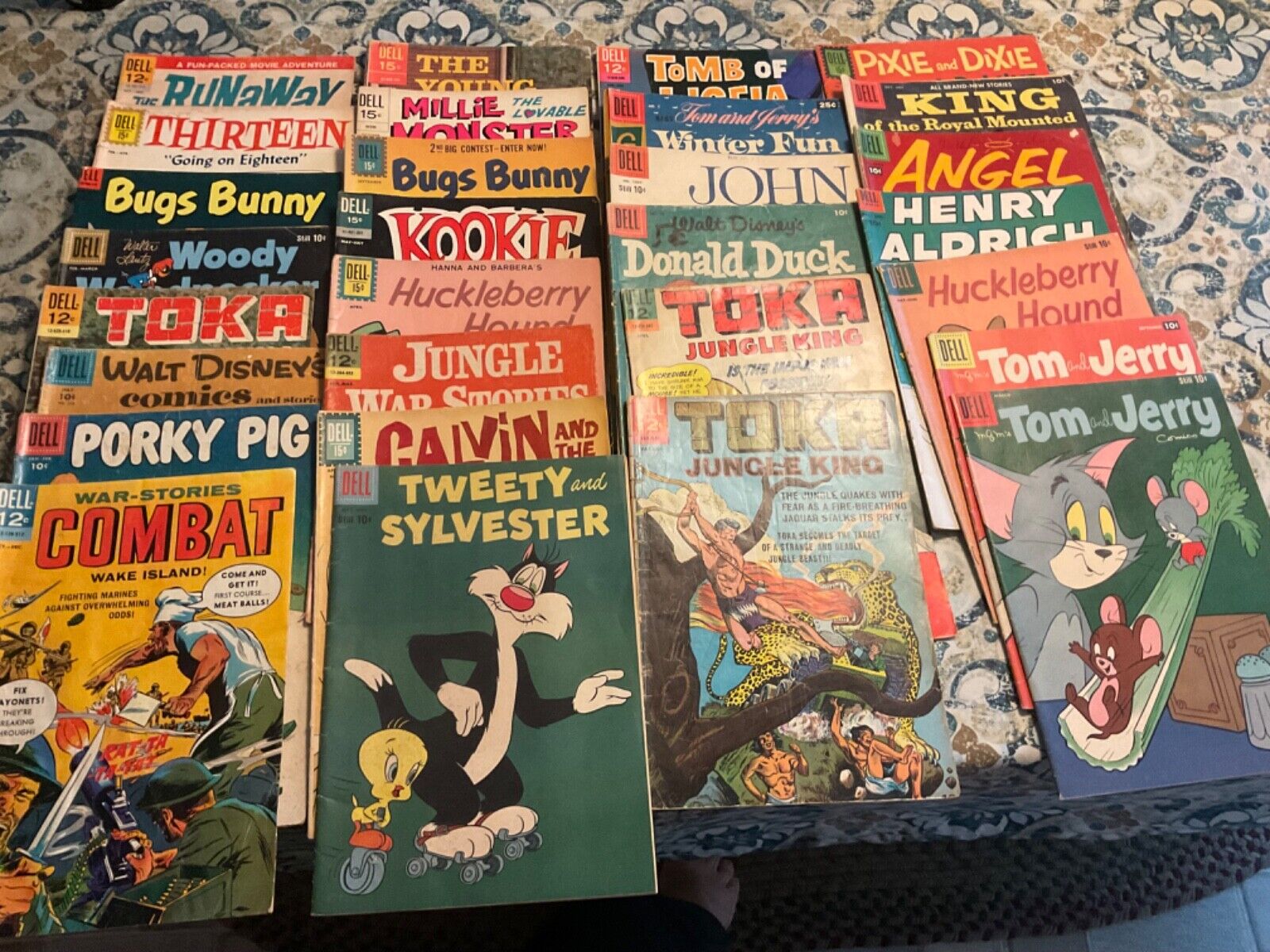 Lot of 29 Assorted Dell Comic Books 10 cent 12 & 15 cent Books 