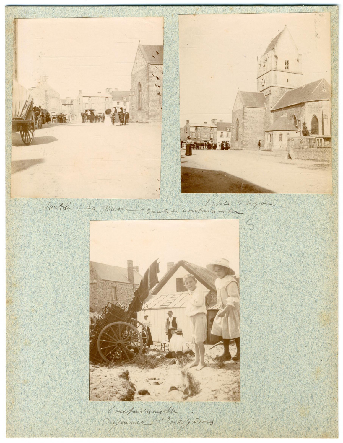 France, Agon-Coutainville, general view of the city vintage Albumen Print,ens