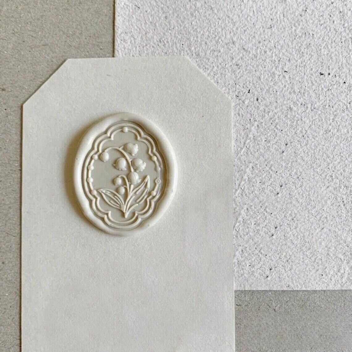 3D Wax Seal Stamp - 1pcs 3D Lily of the Valley Metal Sealing Wax Stamp