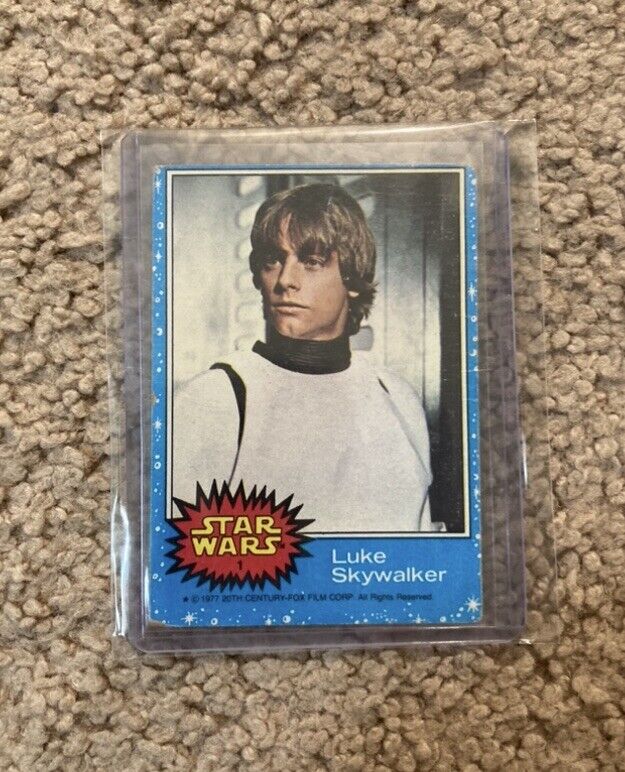 Luke Skywalker 1977 Topps Star Wars Series 1 Rookie Card #1 Rare Authentic