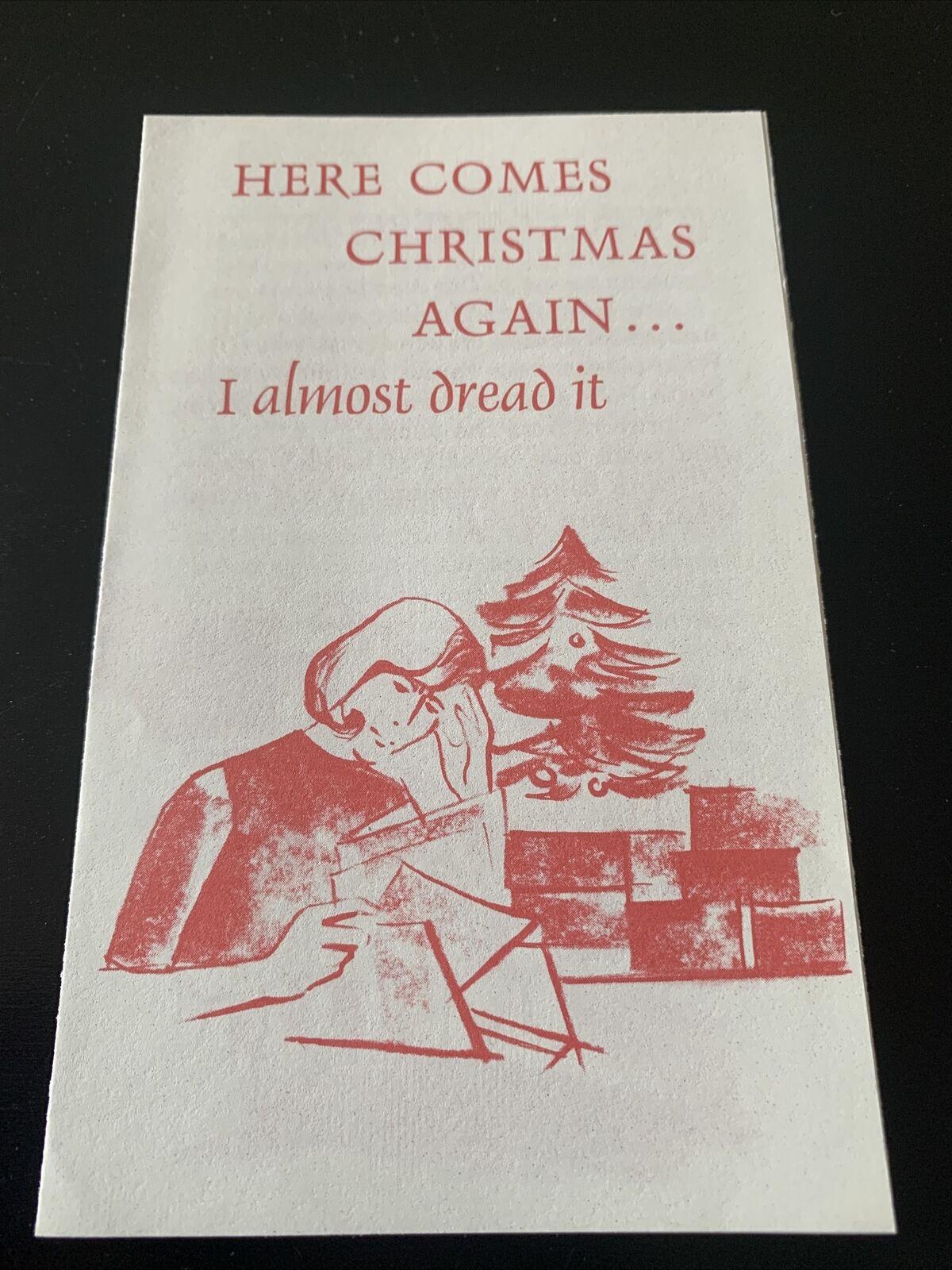 Rare - Christian Tract - Here Comes Christmas I Almost Dread - David Lange