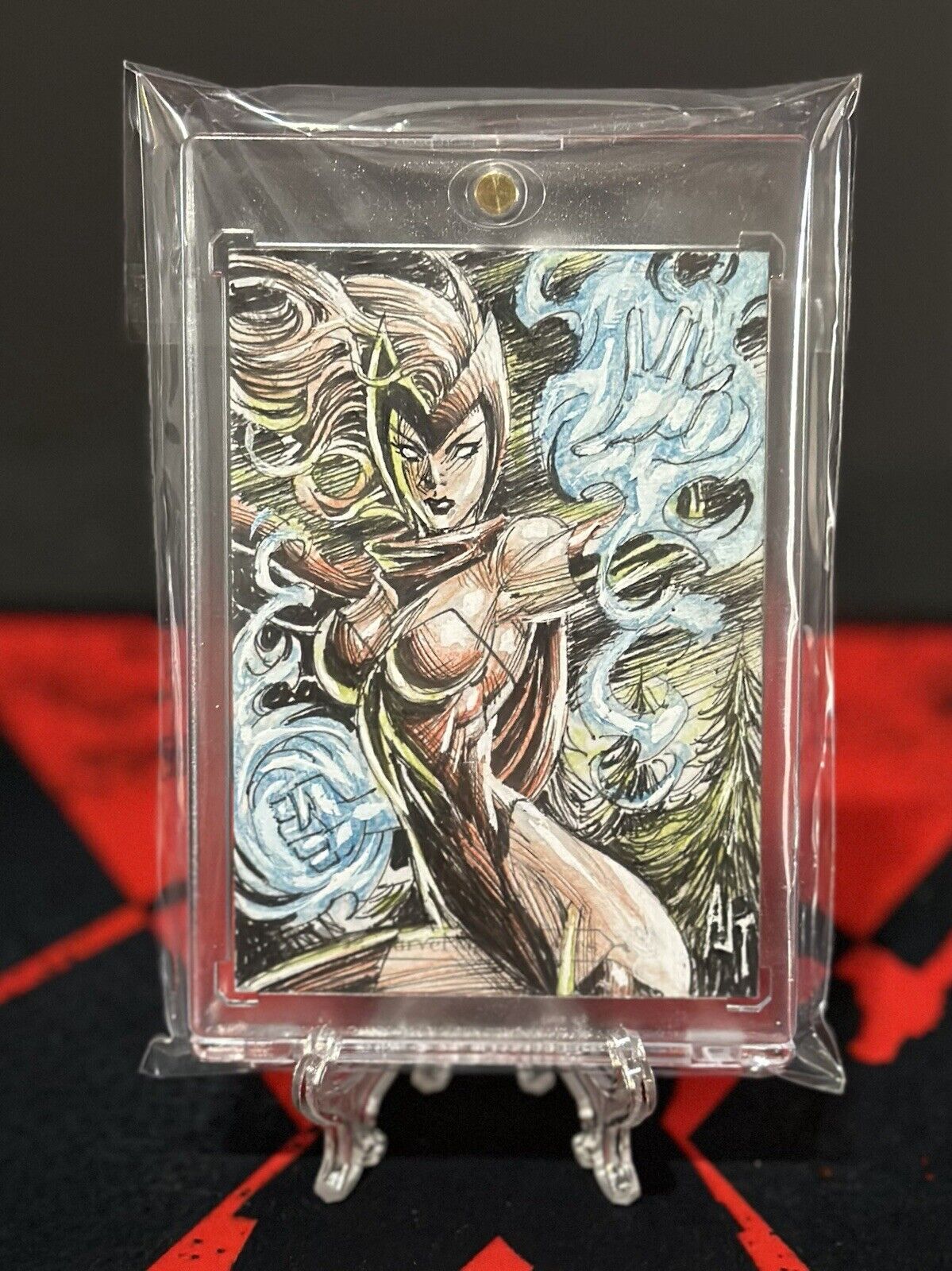 2018 Upper Deck Marvel Masterpieces Sketch Card Scarlet Witch by Anthony Tan 1/1