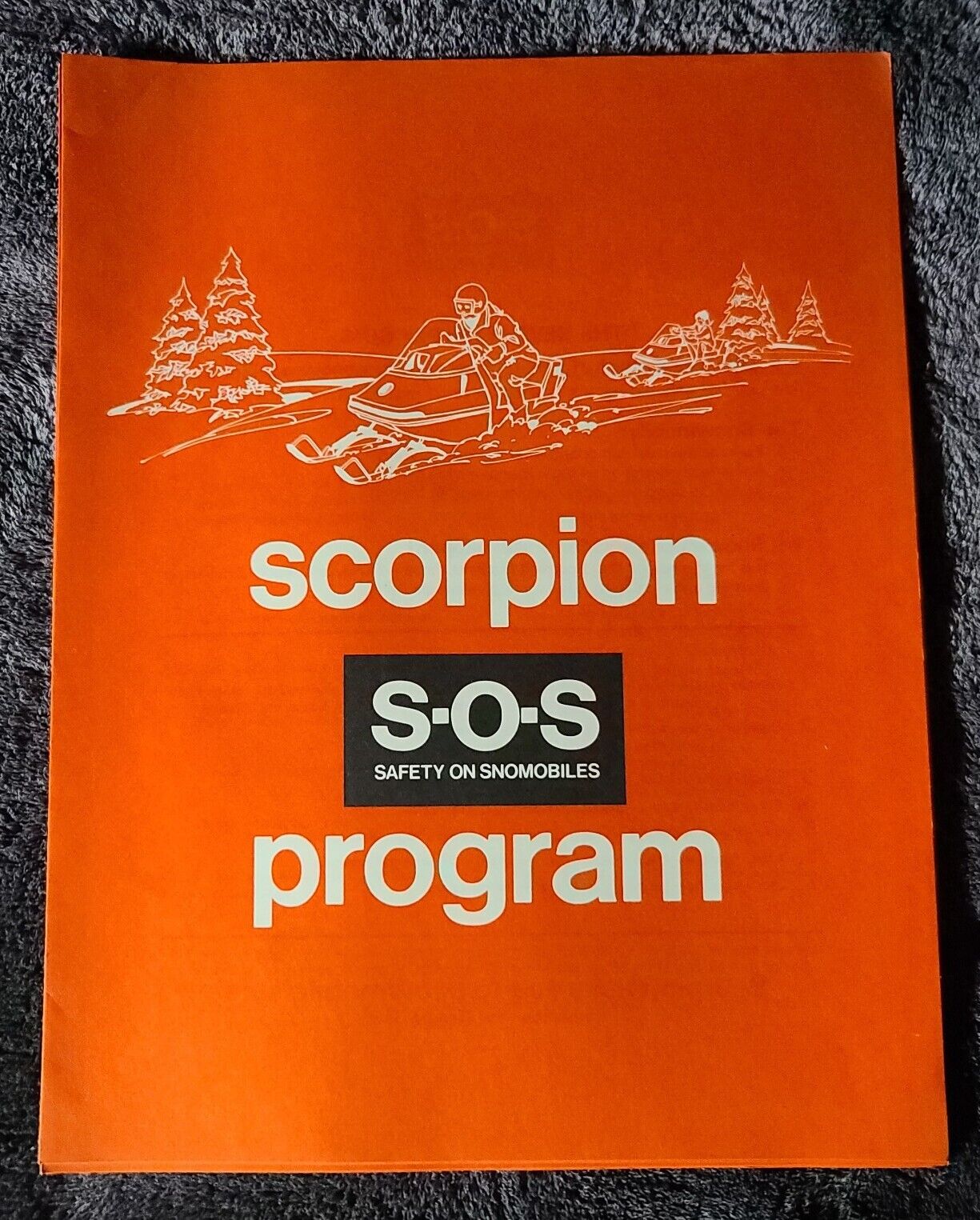 (1) SCORPION SNOWMOBILE NOS 1973 SOS Brochure VINTAGE SNOWMOBILE 
