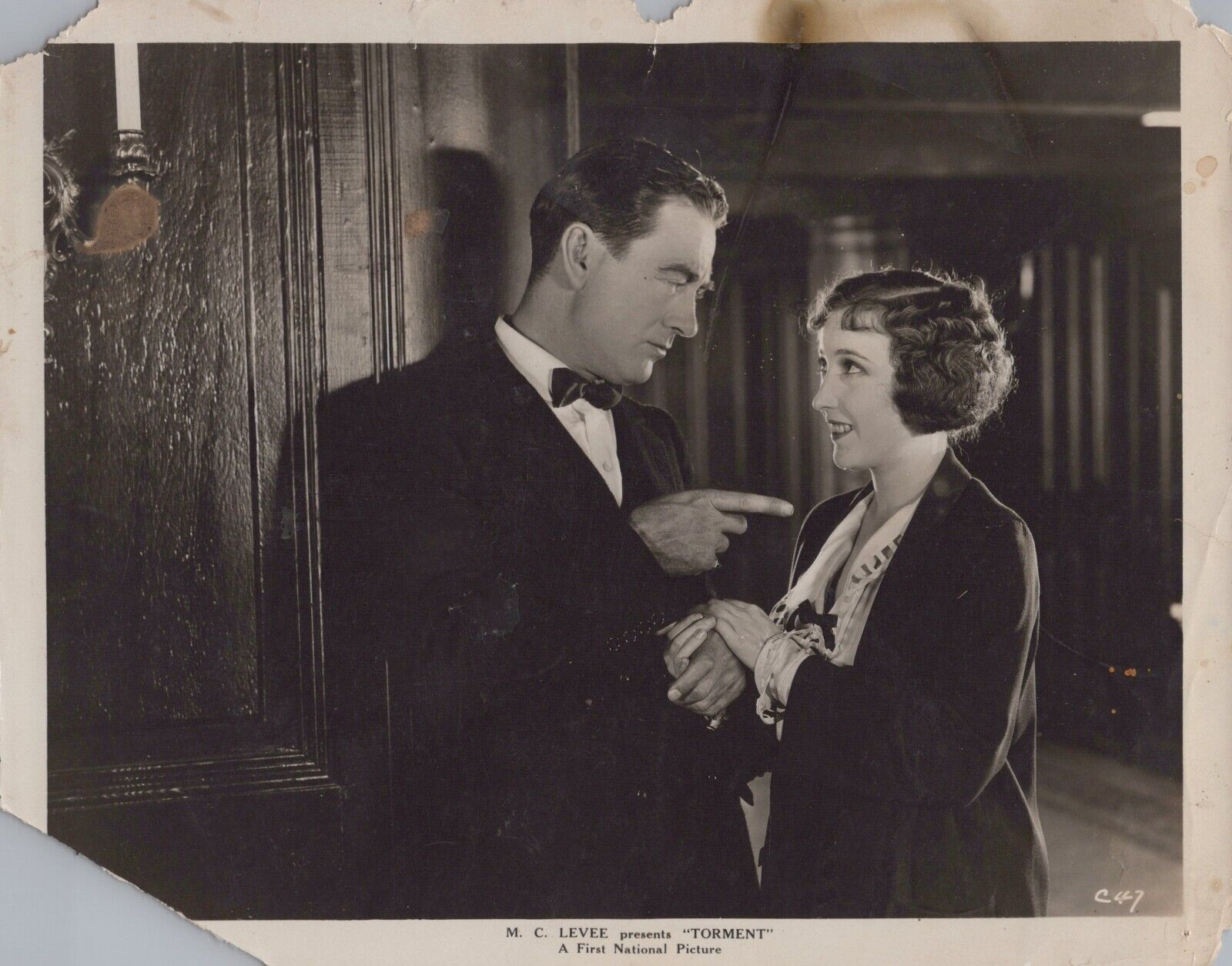 Unknown Actress + Unknown Actor (1920s)❤️ Vintage Silent Film Photo K 510
