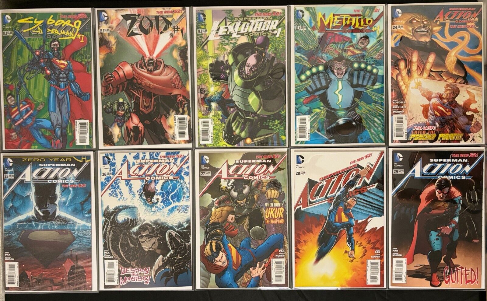 ACTION COMICS Vol. 2 Lot (DC/2011), Issues #23.1 - 23.4, 23-29, NM Condition