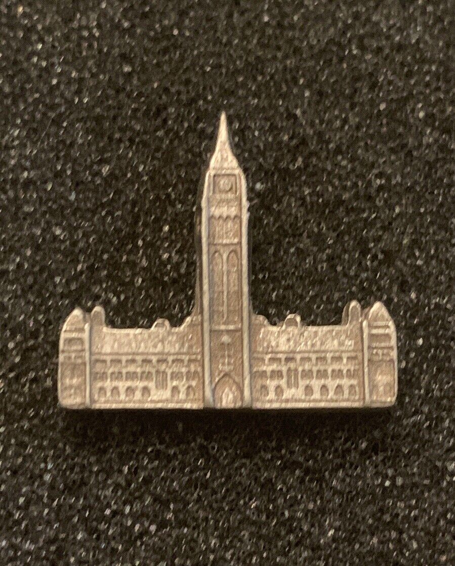 Parliament Hill Building Ottawa Ontario Canada Pewter Lapel Pin Tower - SP5