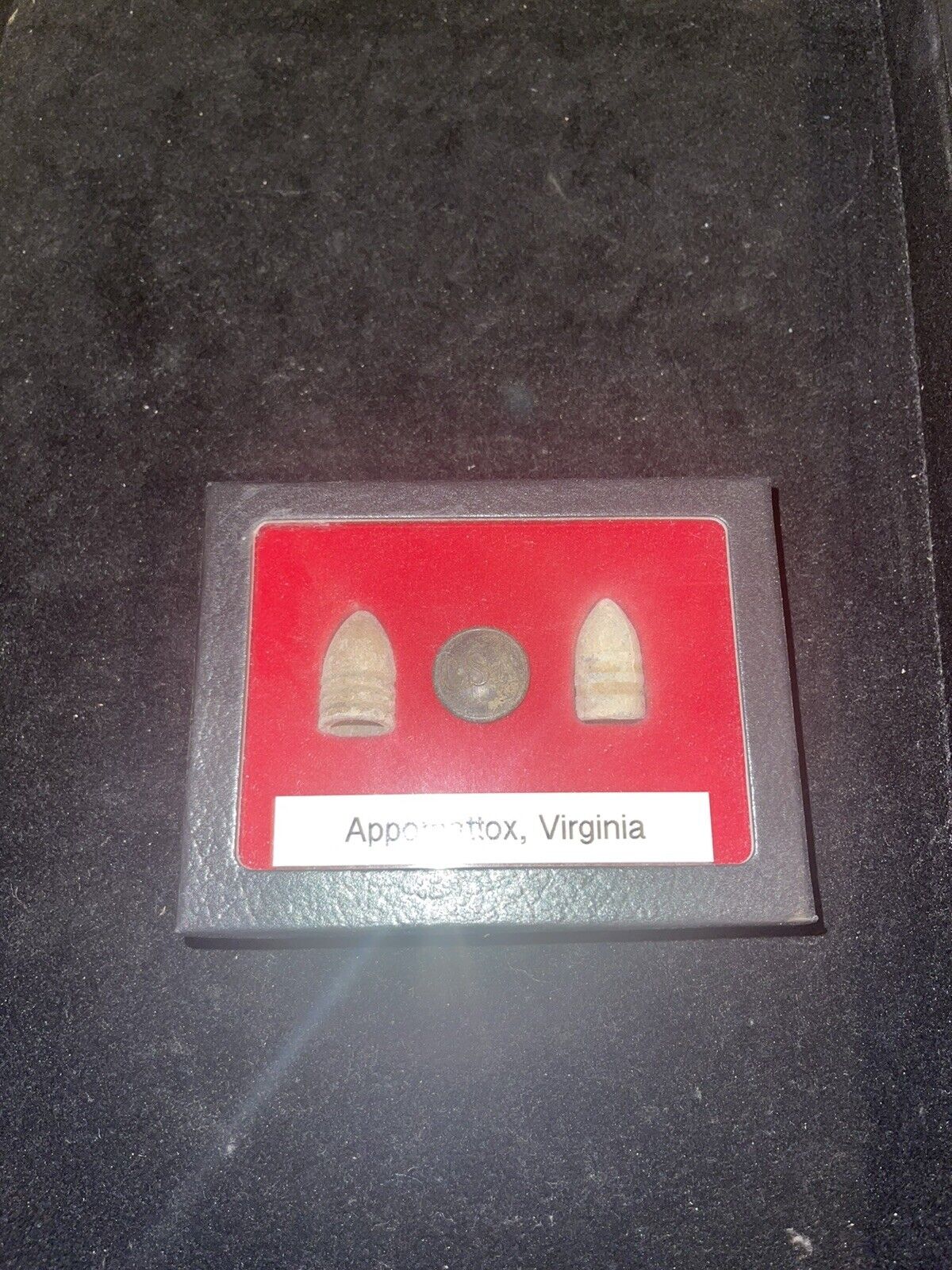 Old Rare Antique Civil War Relic Bullets CSA & CSA Button Appomattox, Virginia