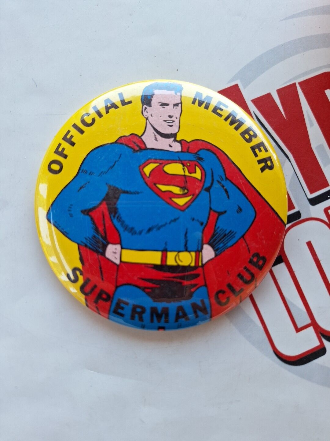 Vintage SUPERMAN -1966 Official Member Superman Club Pin 3