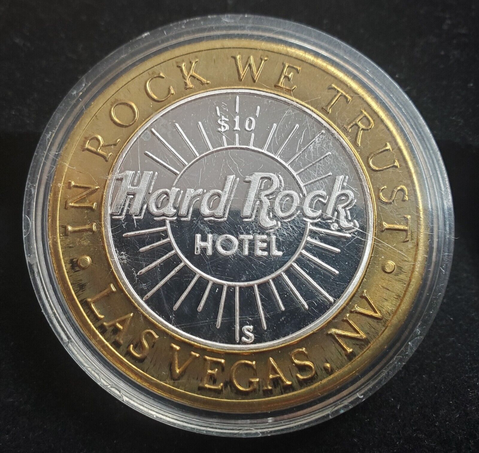 MR. Lucky Hard Rock Hotel Silver $10 Gaming Casino Token - Las Vegas, NV