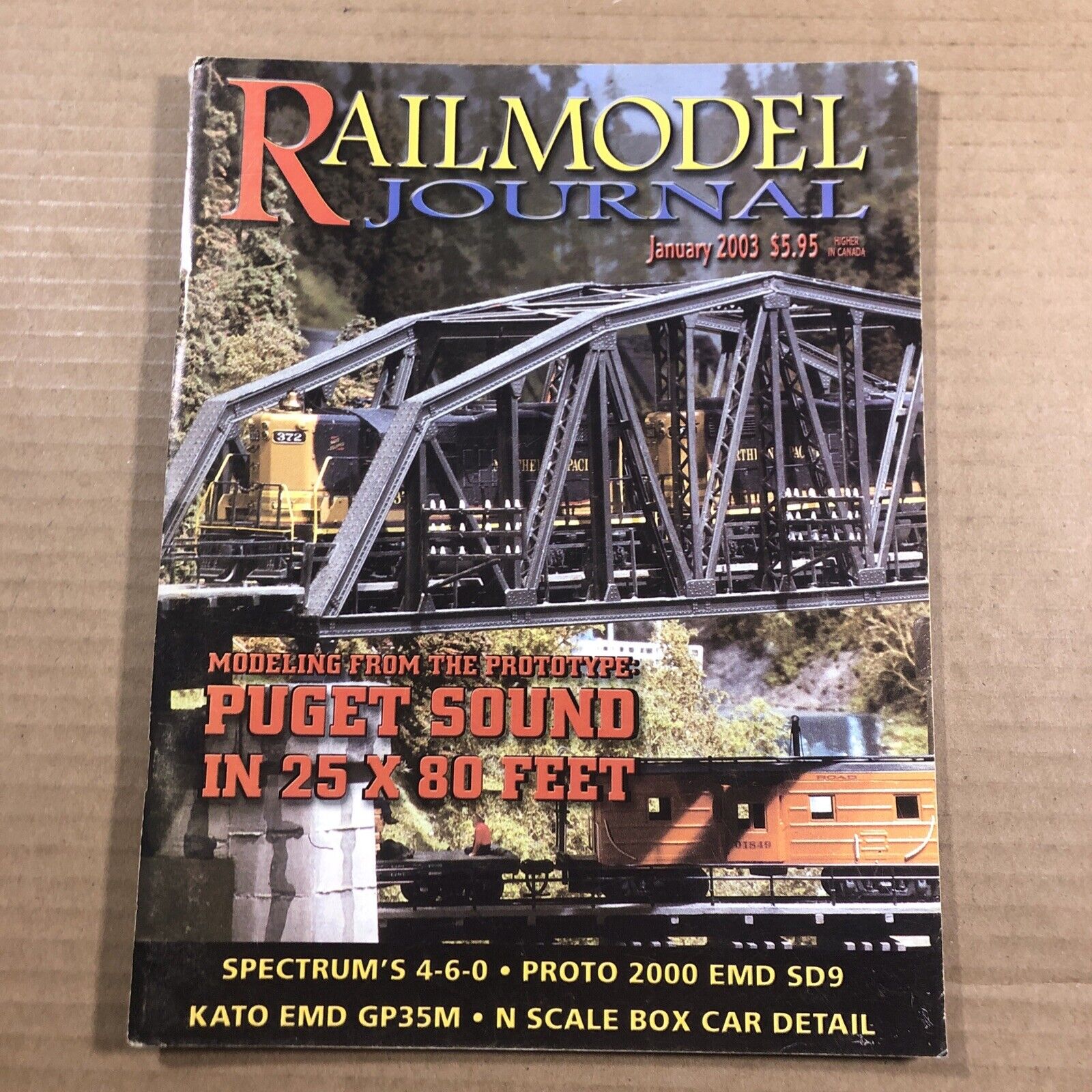 Railmodel Journal 2003 January Puget Sound in 25x80 Feet
