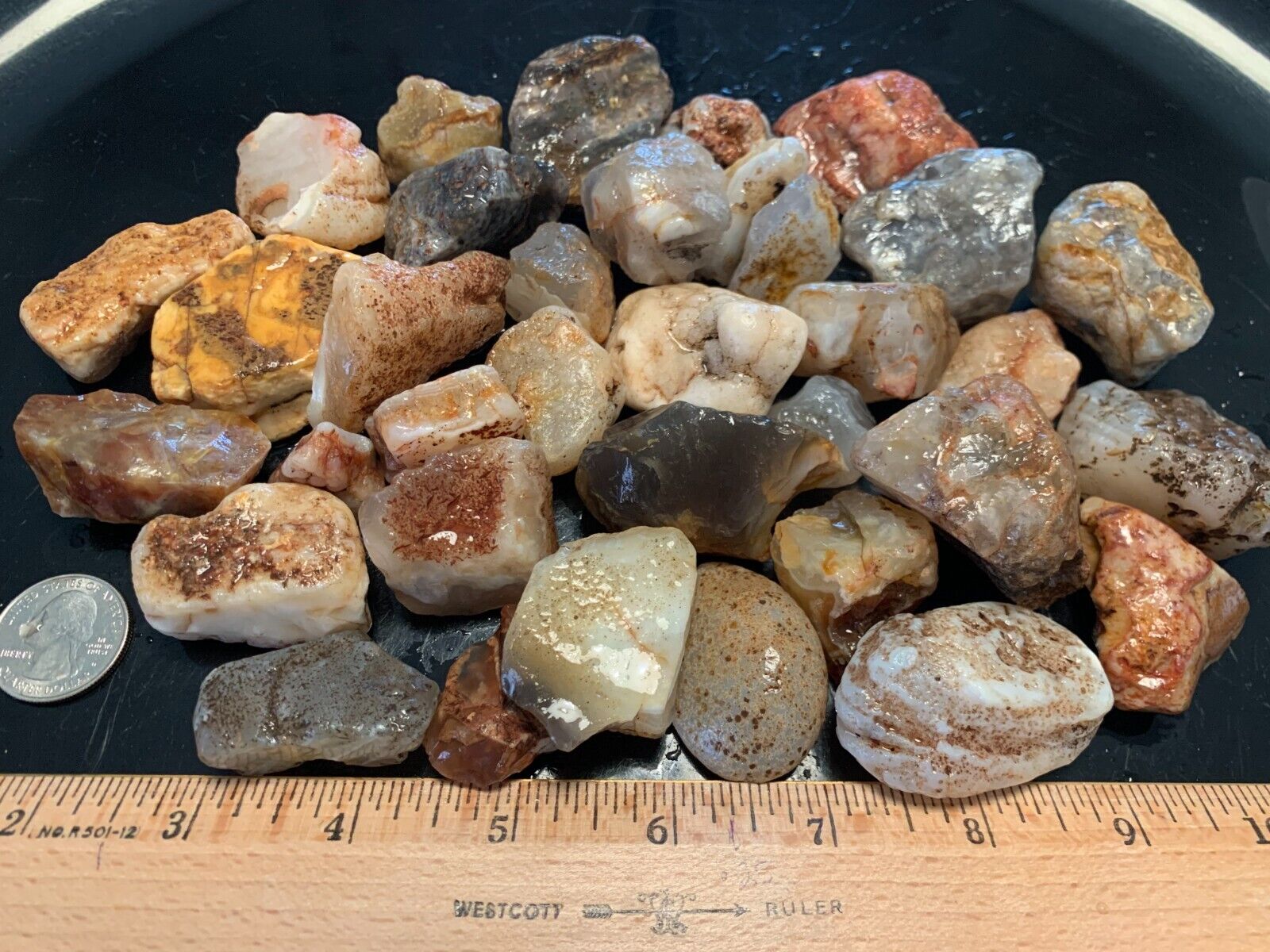Rough Ellensburg Agate Lot H - 2 Pounds for Tumbling - Lapidary - Cabbing