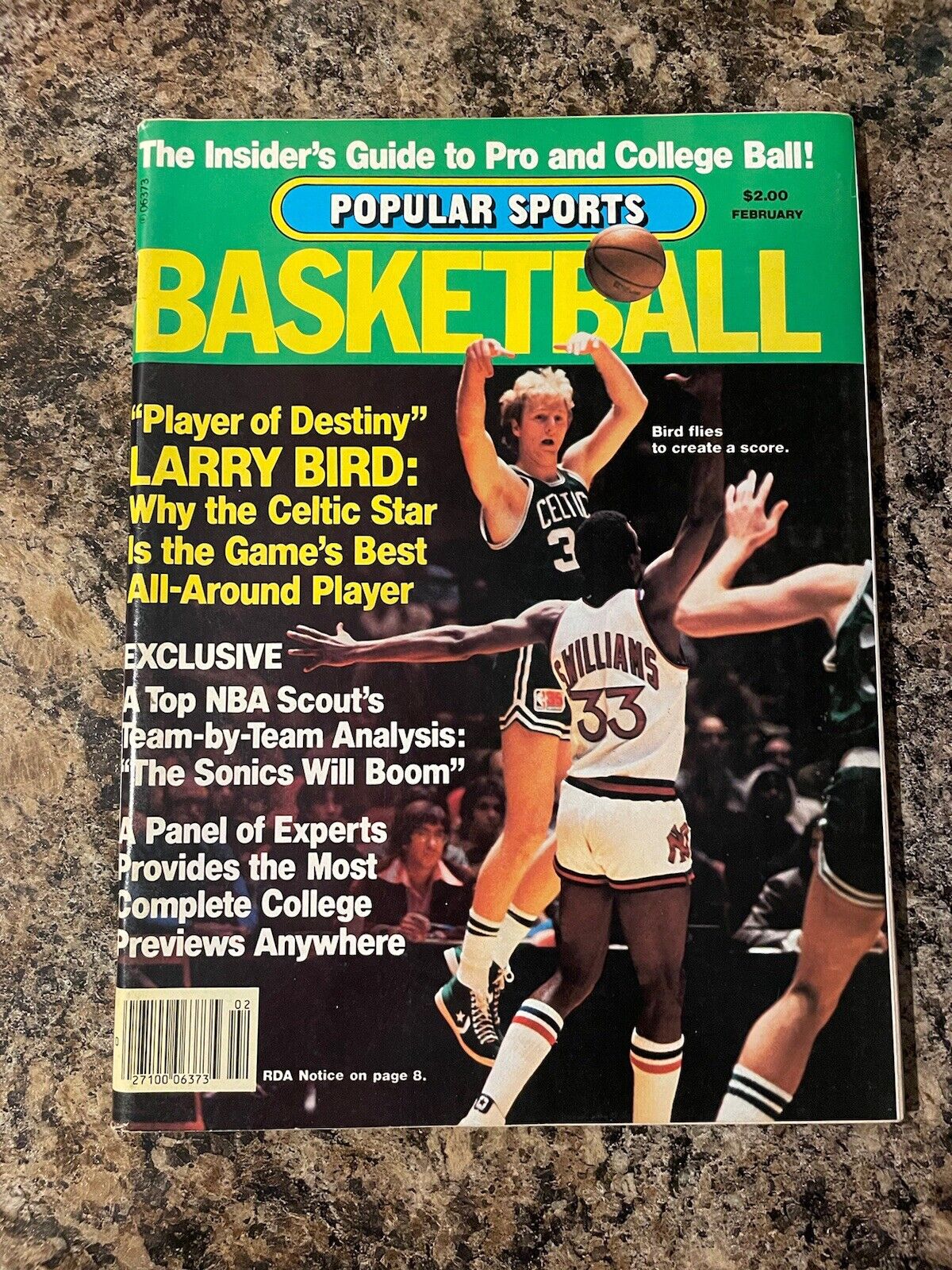 1981 Popular Sports Basketball Preview Magazine.  Larry Bird, Boston Celtics
