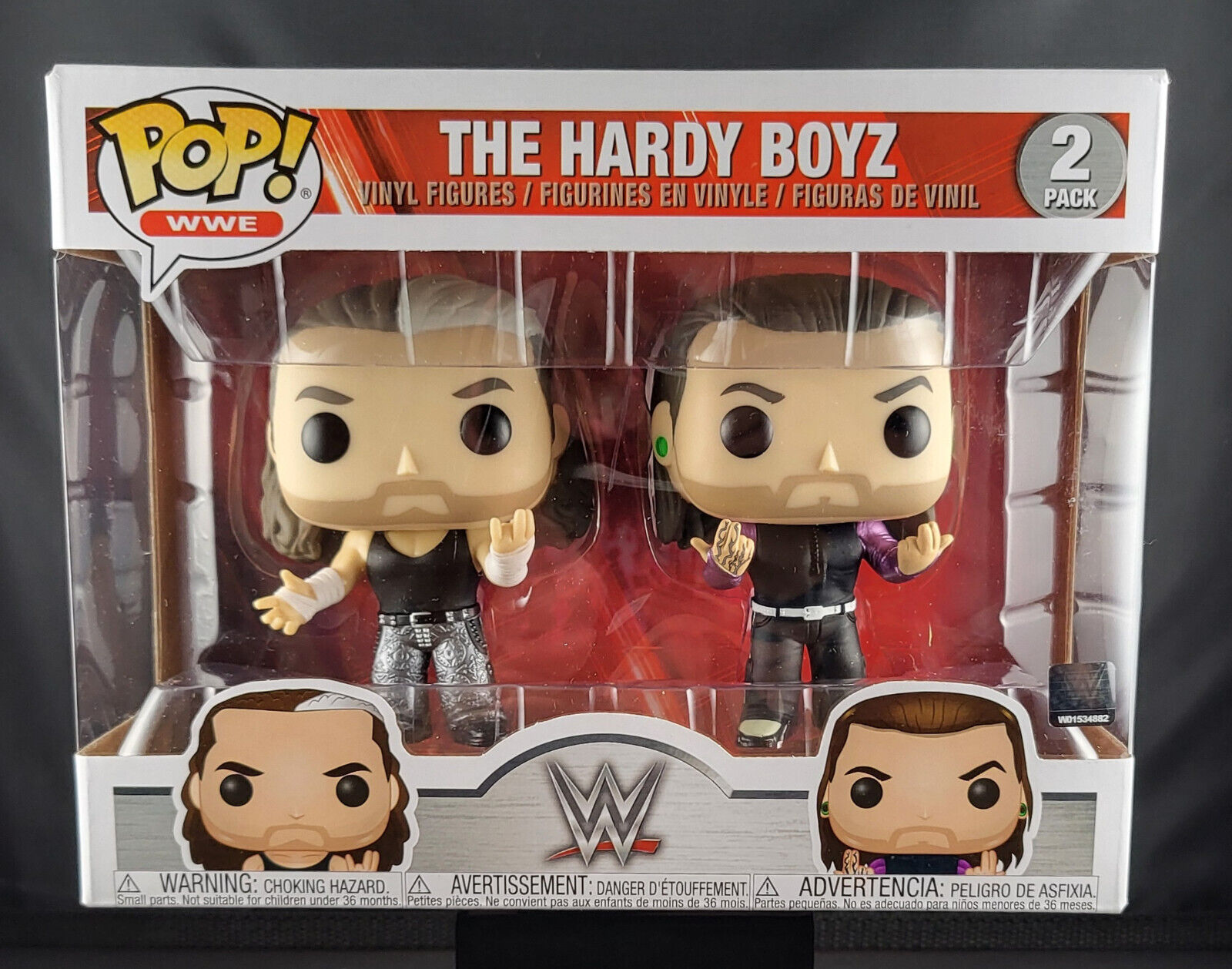 Funko Pop 2 Pack WWE THE HARDY BOYZ Vinyl Figures Read Description