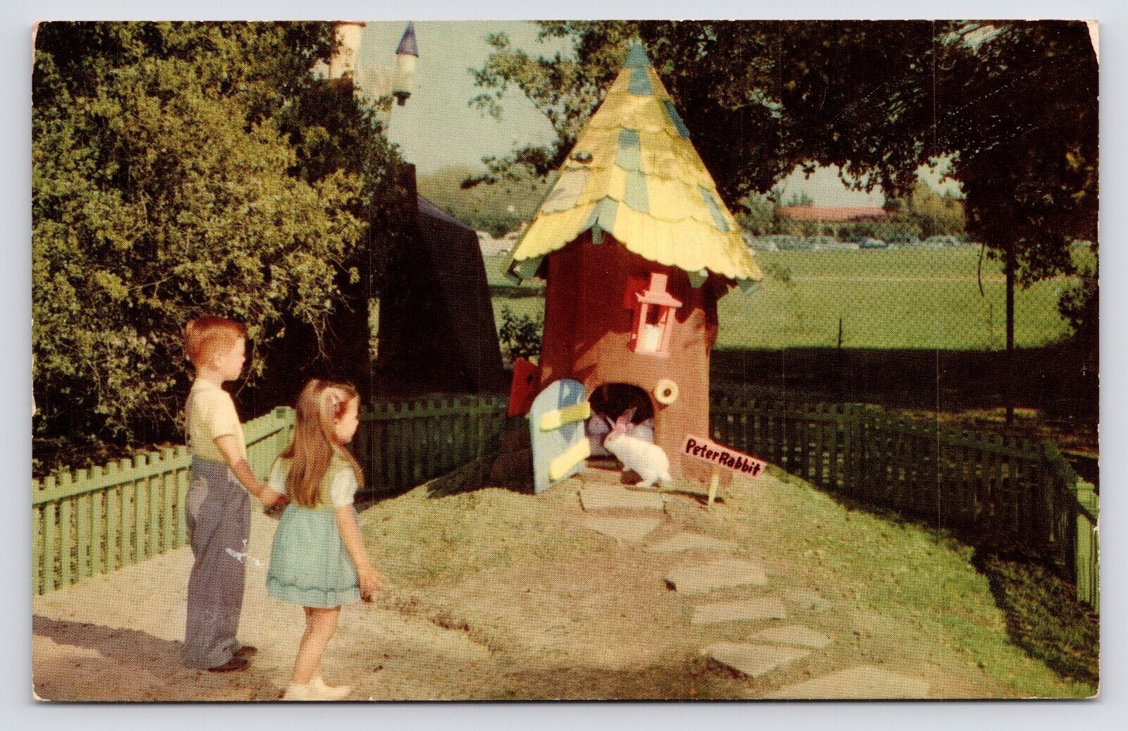 1950s~Childrens Fairyland~Theme Park~Peter Rabbit~Oakland CA~VTG Postcard