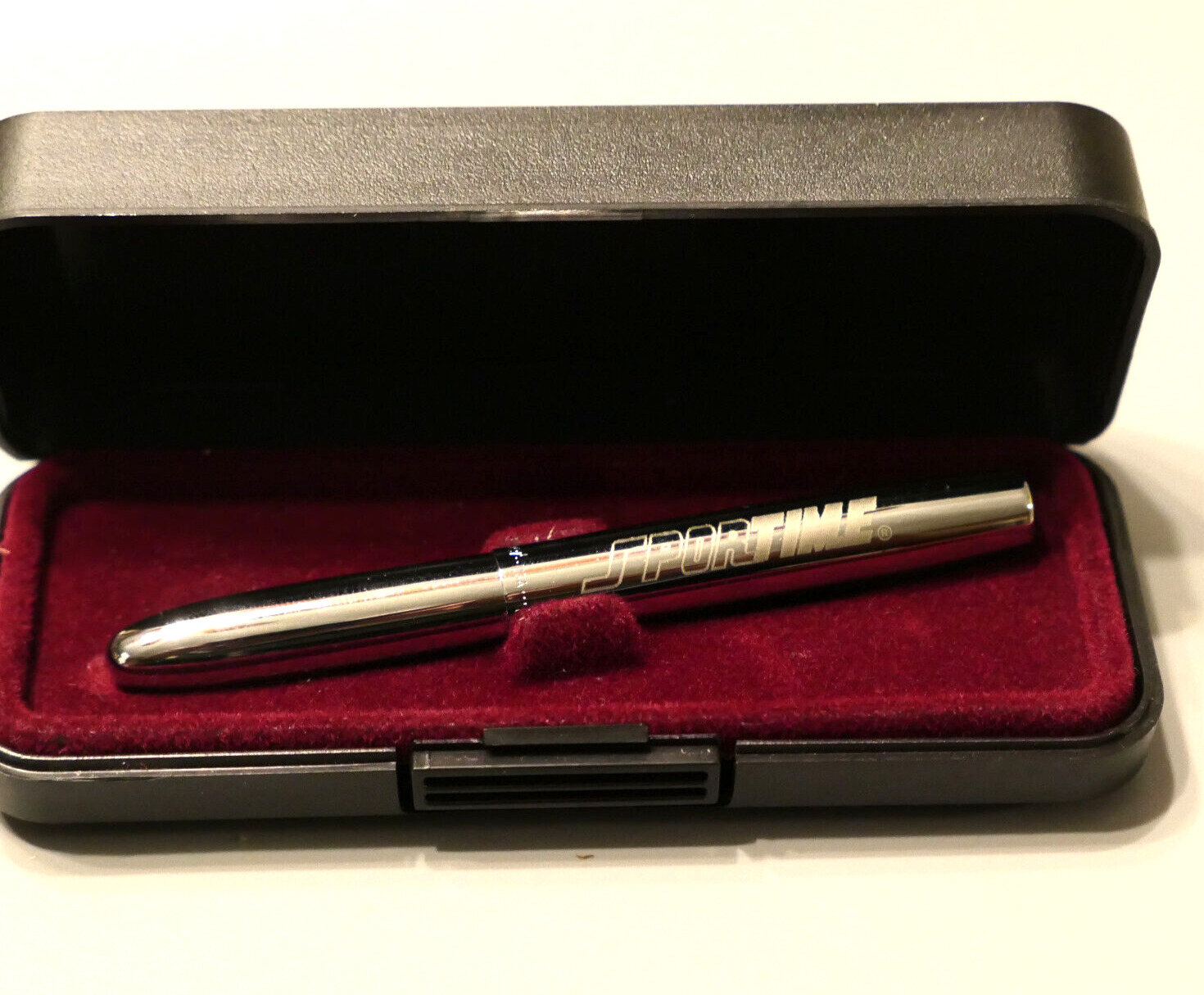 Fisher Space Pen With Case Preowned Works Engraved “SportTime”