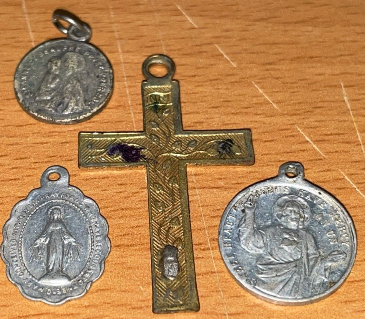 Vintage Religious Catholic Christian Medal Lot | One True Antique--see pictures