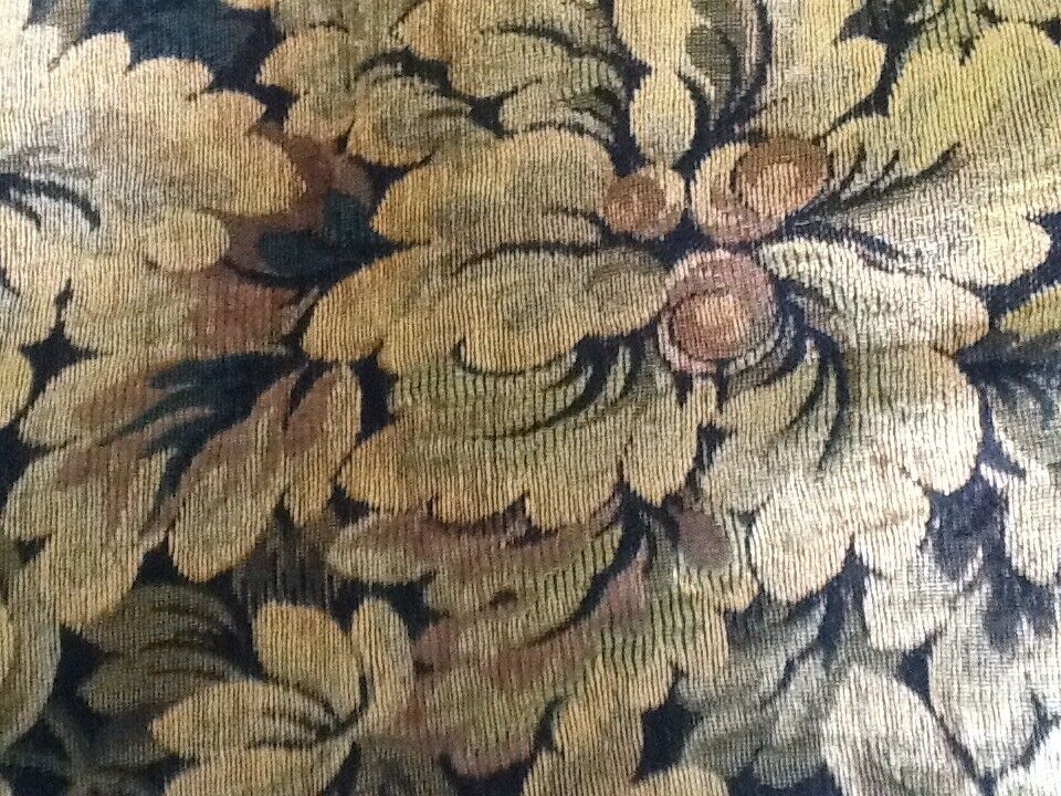 By The Yd RARE Schumacher Rare Chenille Large Oak and Acorn Pattern Fabric