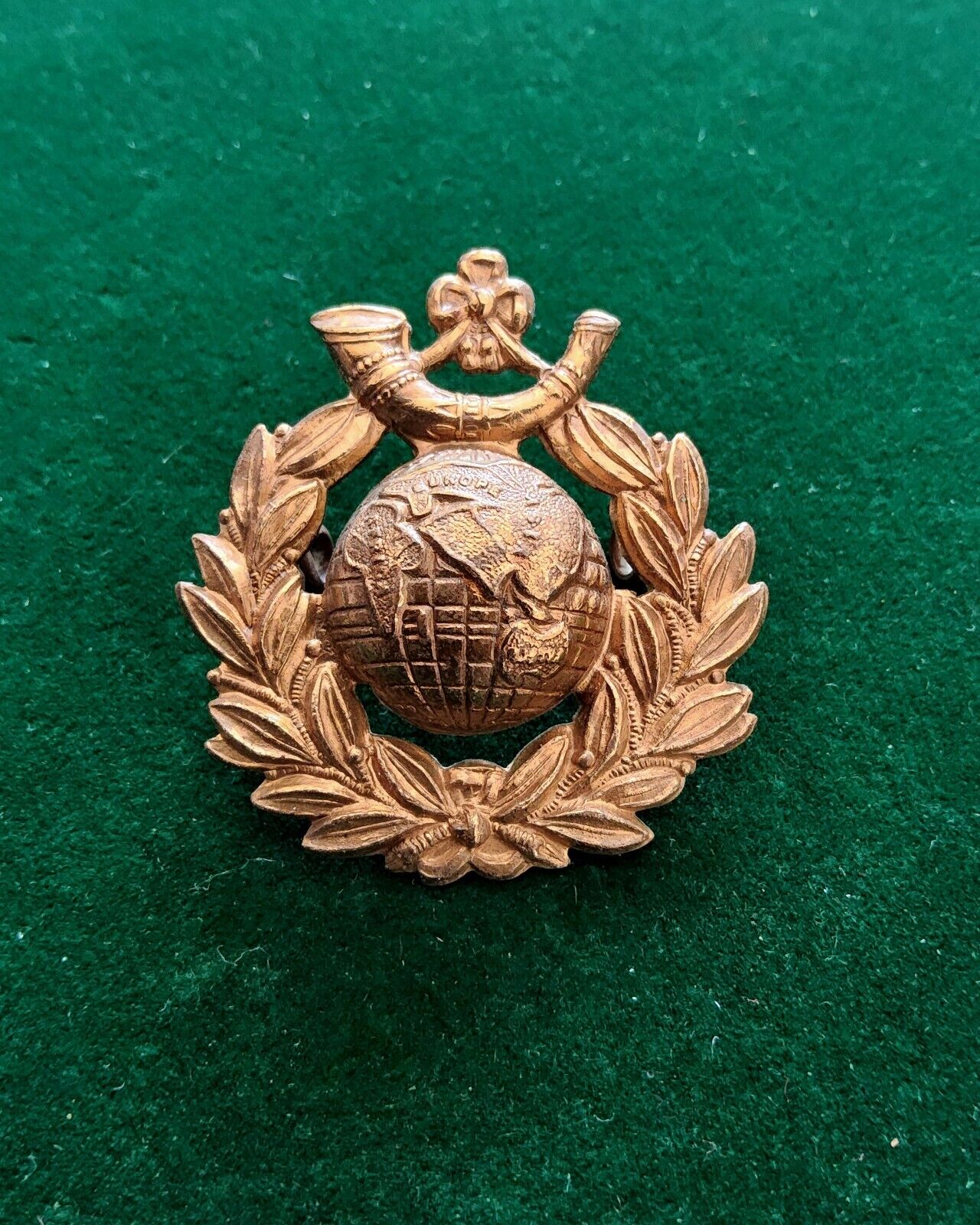 Original Royal Marine Light Infantry Brass Cap Badge British Naval Military RMs