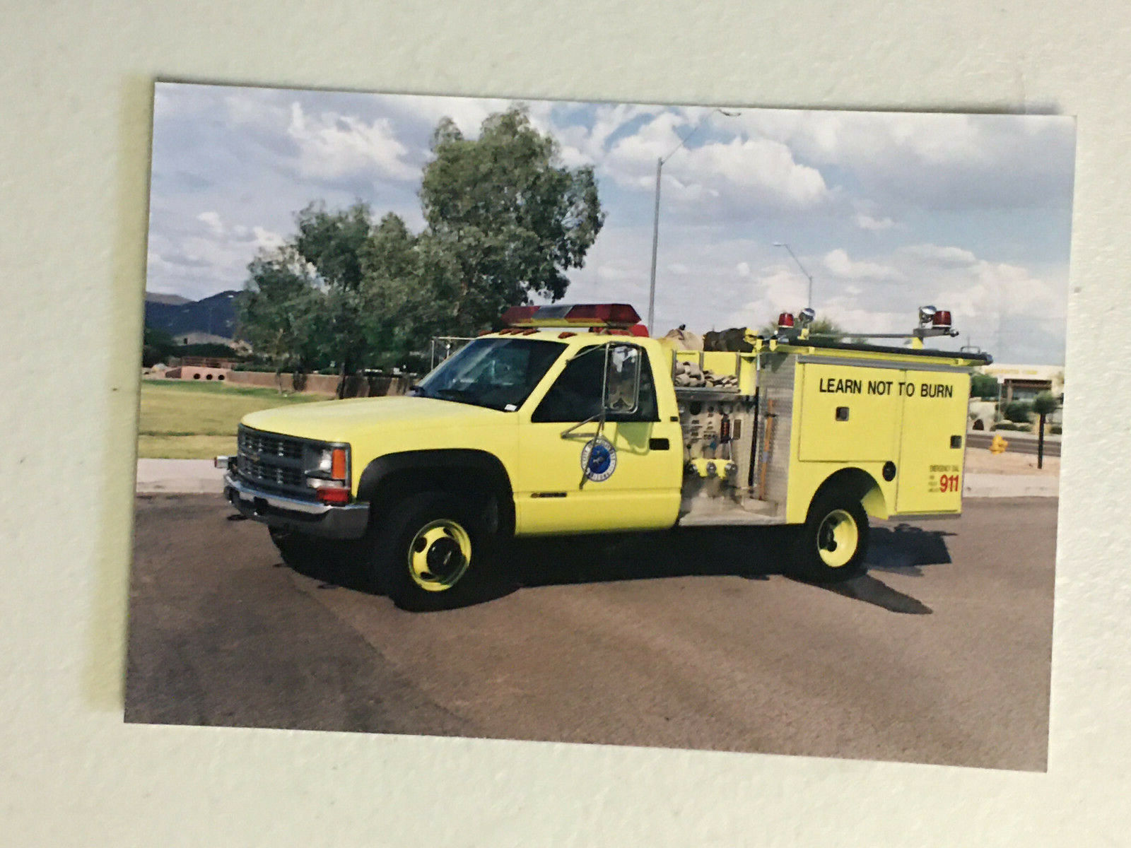 Rural Metro FD Scottsdale AZ 1991 Chevrolet FireBoss CFRFire Apparatus Print A20