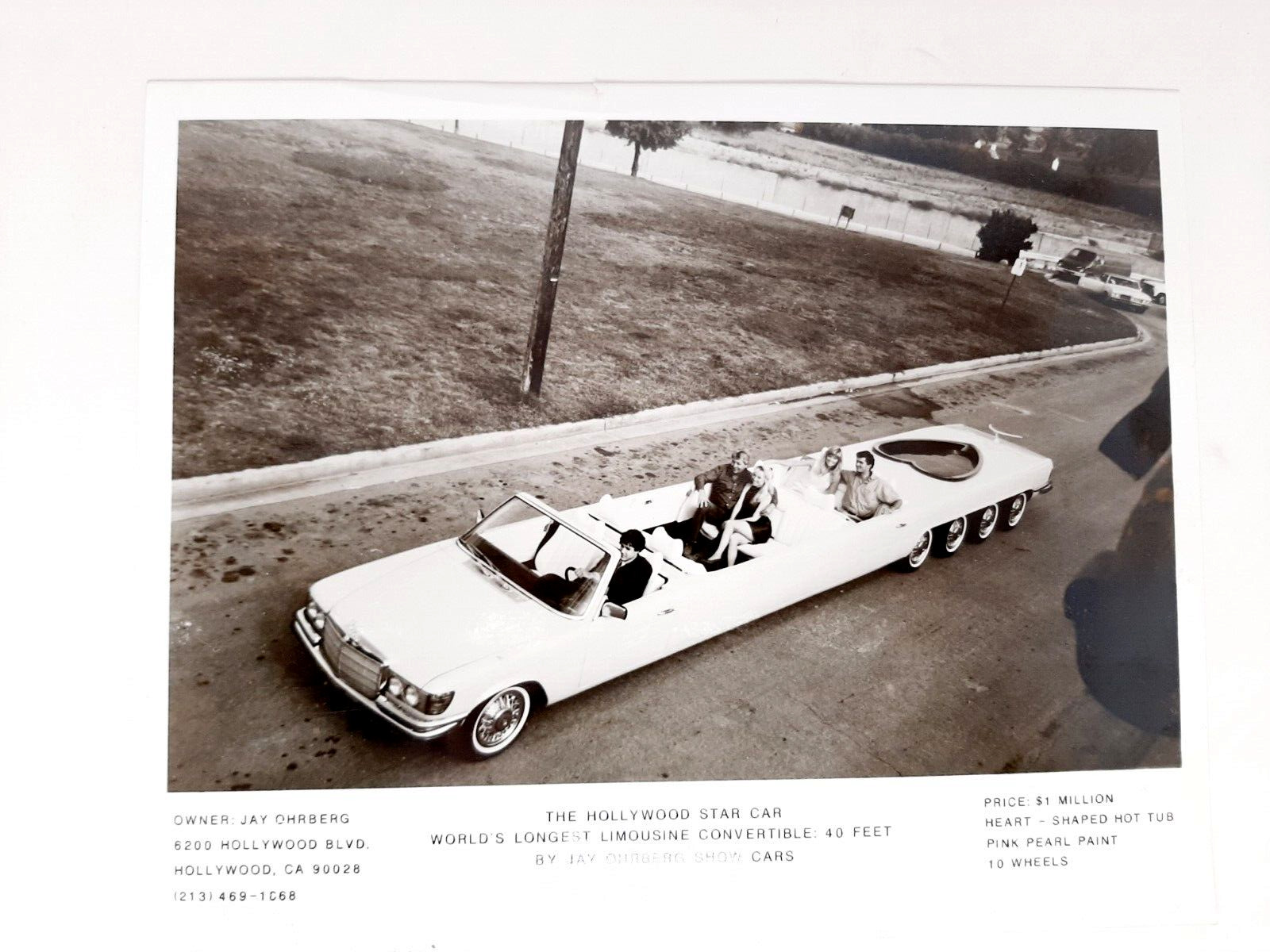 Vintage Hollywood Star Car Worlds Longest Convertible Limousine Ohrberg Photo