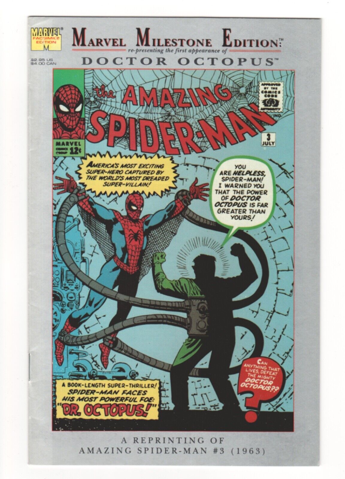 Marvel Milestone Editions - The Amazing Spider-Man #3 Marvel Comics 1995 VF
