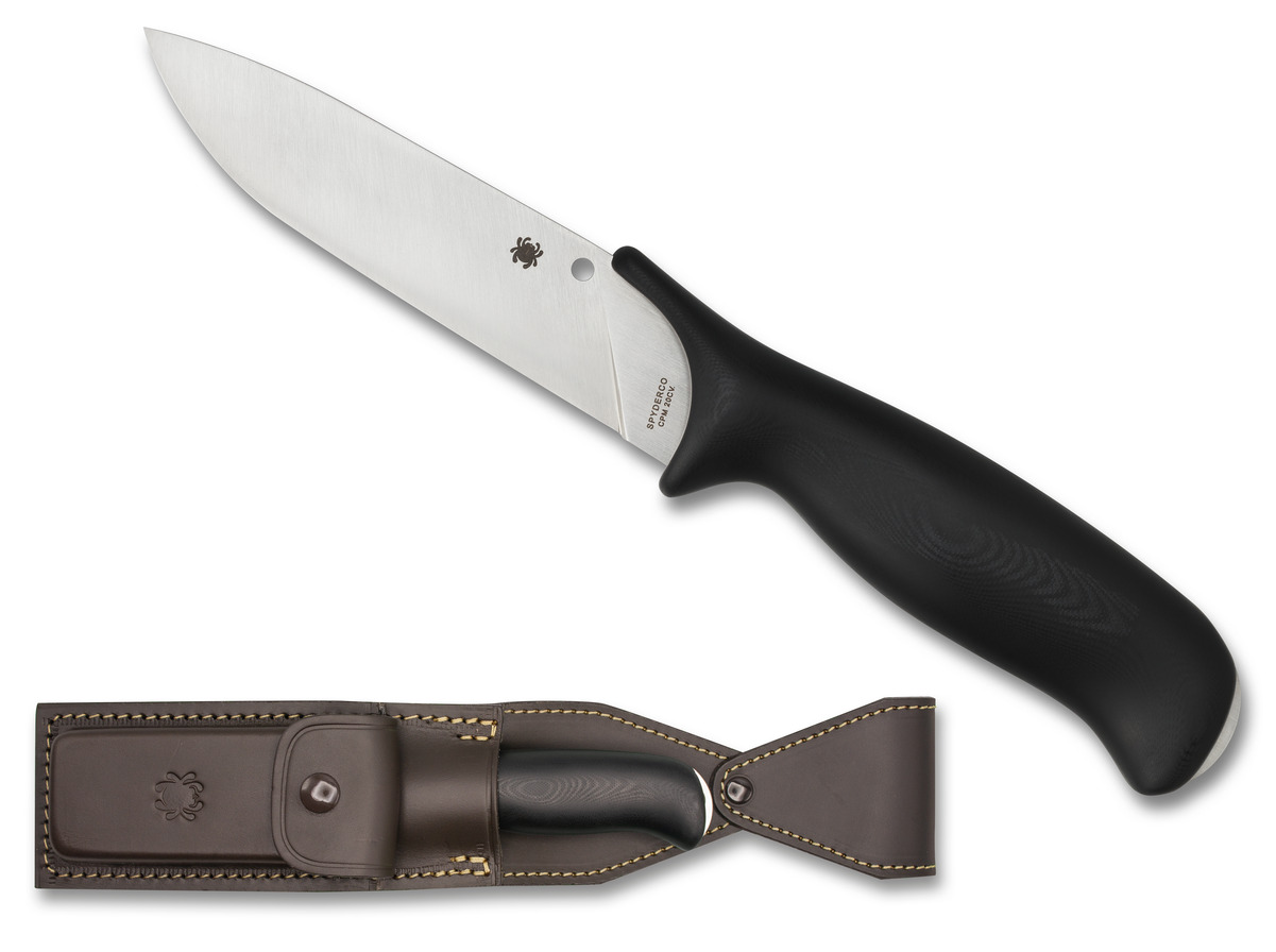 Spyderco Knives Zoomer Fixed Blade Knife Black G-10 20CV Stainless FB42GP