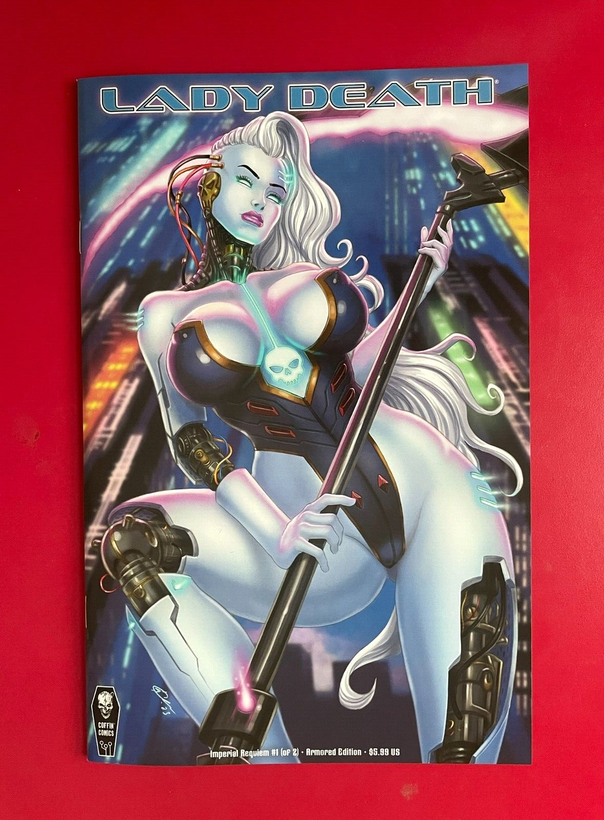 LADY DEATH IMPERIAL REQUIEM #1 of 2 Armored (NM) HARRIGAN Variant Coffin 2024