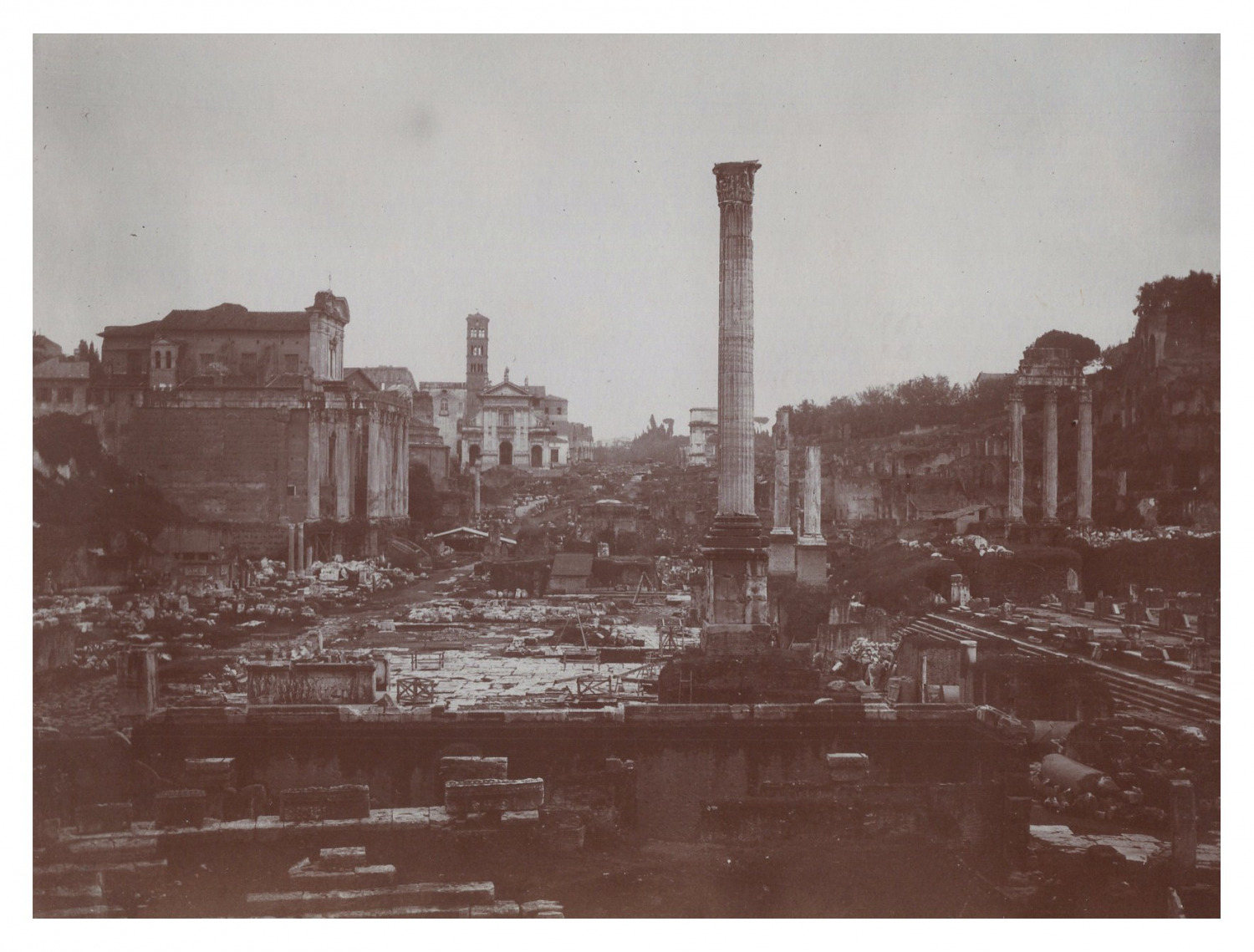 Italy, Rome, Roman Forum, Vintage Print, circa 1900 Vintage Print Print Legend