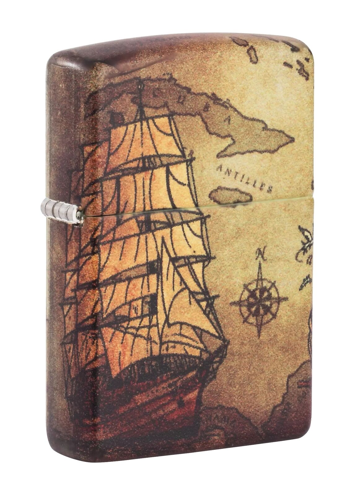 Zippo Pirate Ship Design 540 Color Windproof Pocket Lighter, 49355
