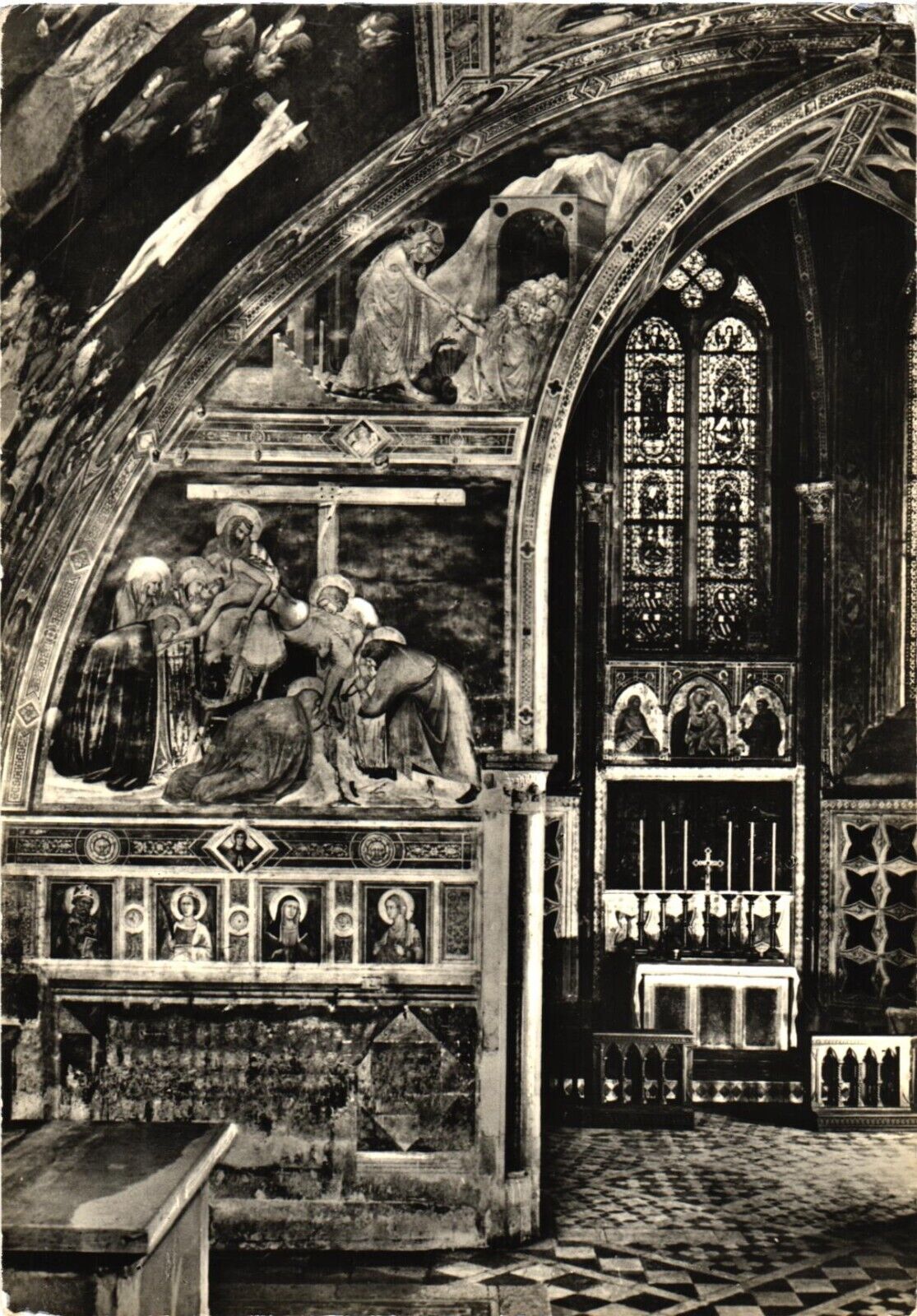 Lower Church-Lelt Transept, Basilica of San Francesco d'Assisi, Italy Postcard