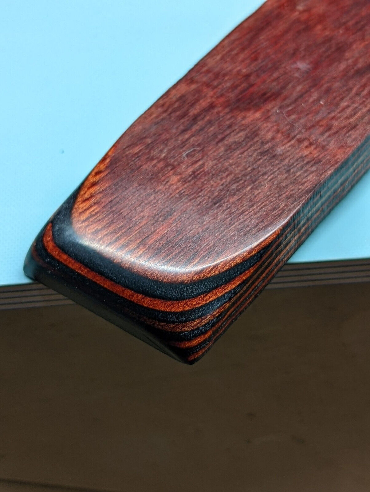 Vintage Phenolic/Wood Composite Knife Handle Scales - 5 x 1 1/2 x 3/8 - 1 Pair