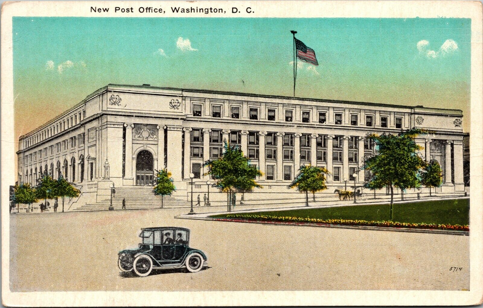 Washington DC postcard New Post Office Vintage 