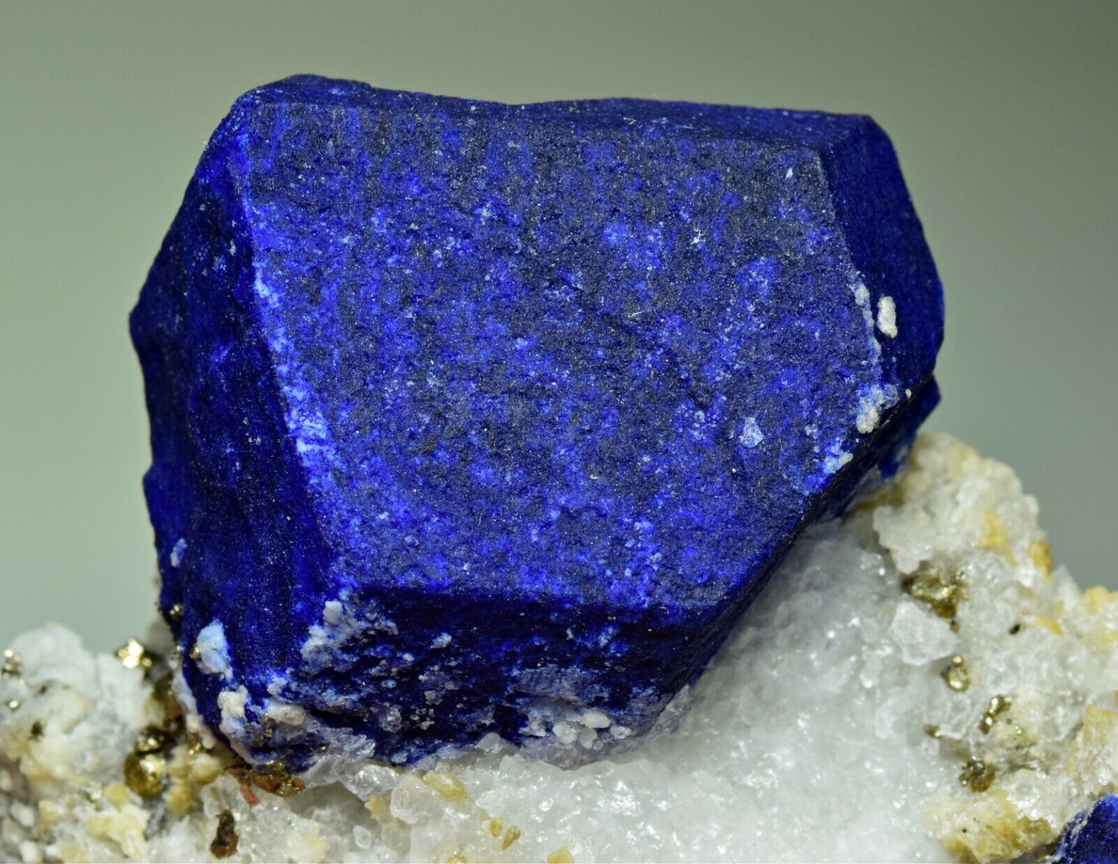 106 Gram Royal blue Lazurite Crystal Specimen With Rare Forsterite Crystals 