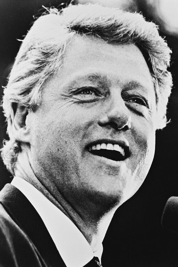 BILL CLINTON ICONIC SMILING IMAGE 1990\'S 24x36 inch Poster