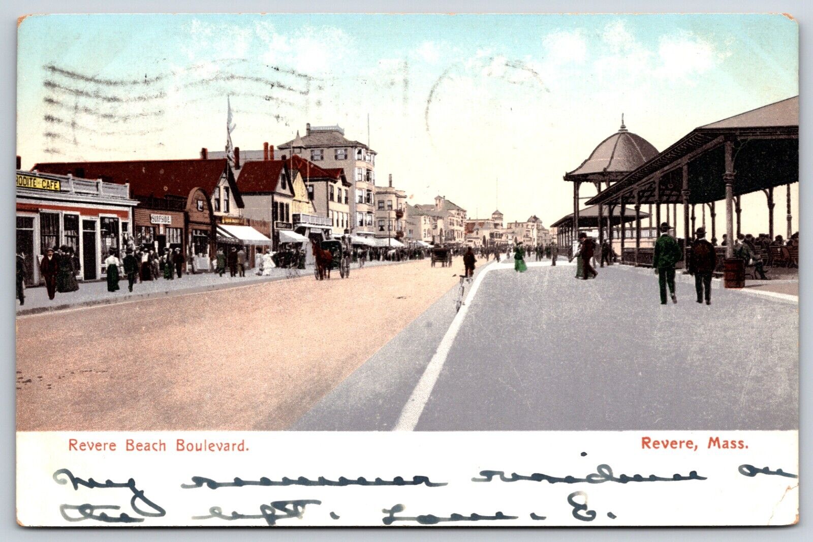 Postcard Revere Beach Boulevard, Revere, Massachusetts Posted 1911