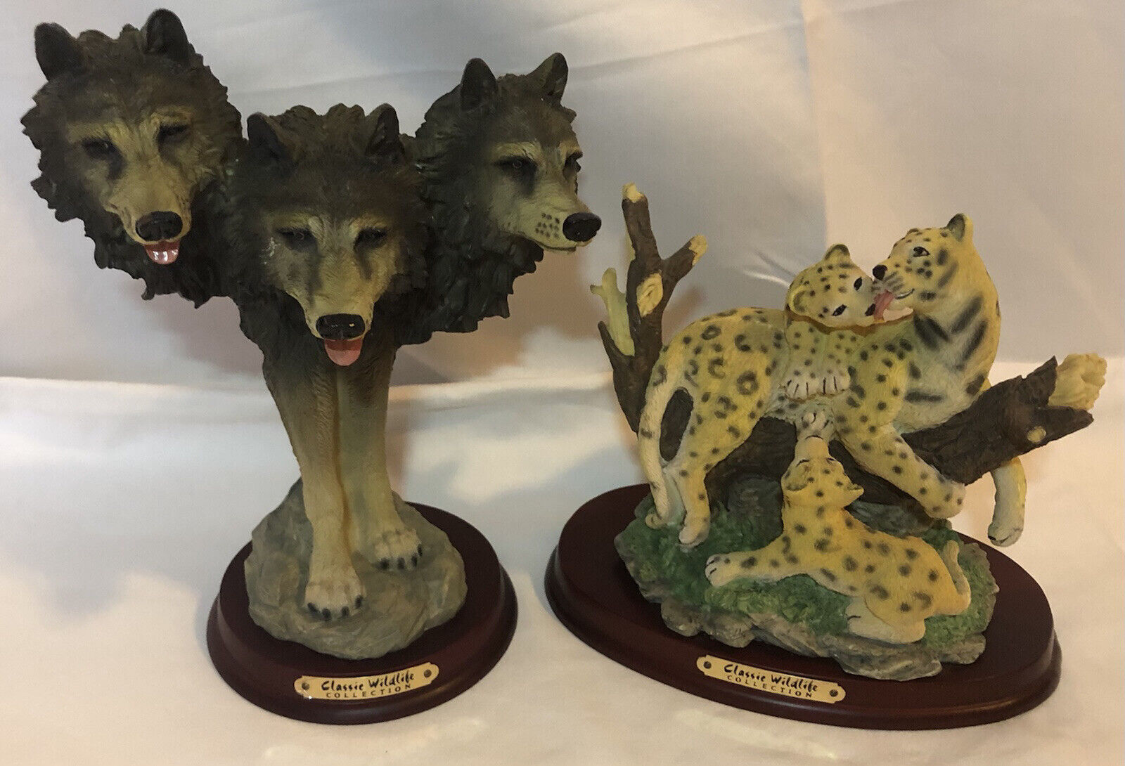Wolf And Tiger Family Figurine by Classic Wildlife Collection