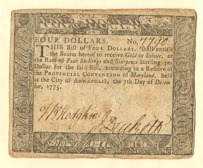 Colonial Currency - FR MD-88 - Dec. 7, 1775 - Paper Money - Paper Money - US - C