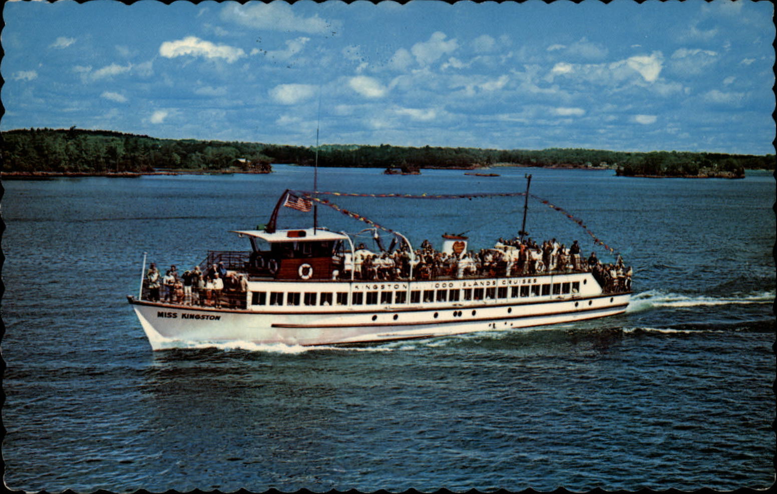 Miss Kingston Passenger Boat Ontario Canada ~ 1000 Islands Cruises ~ postcard