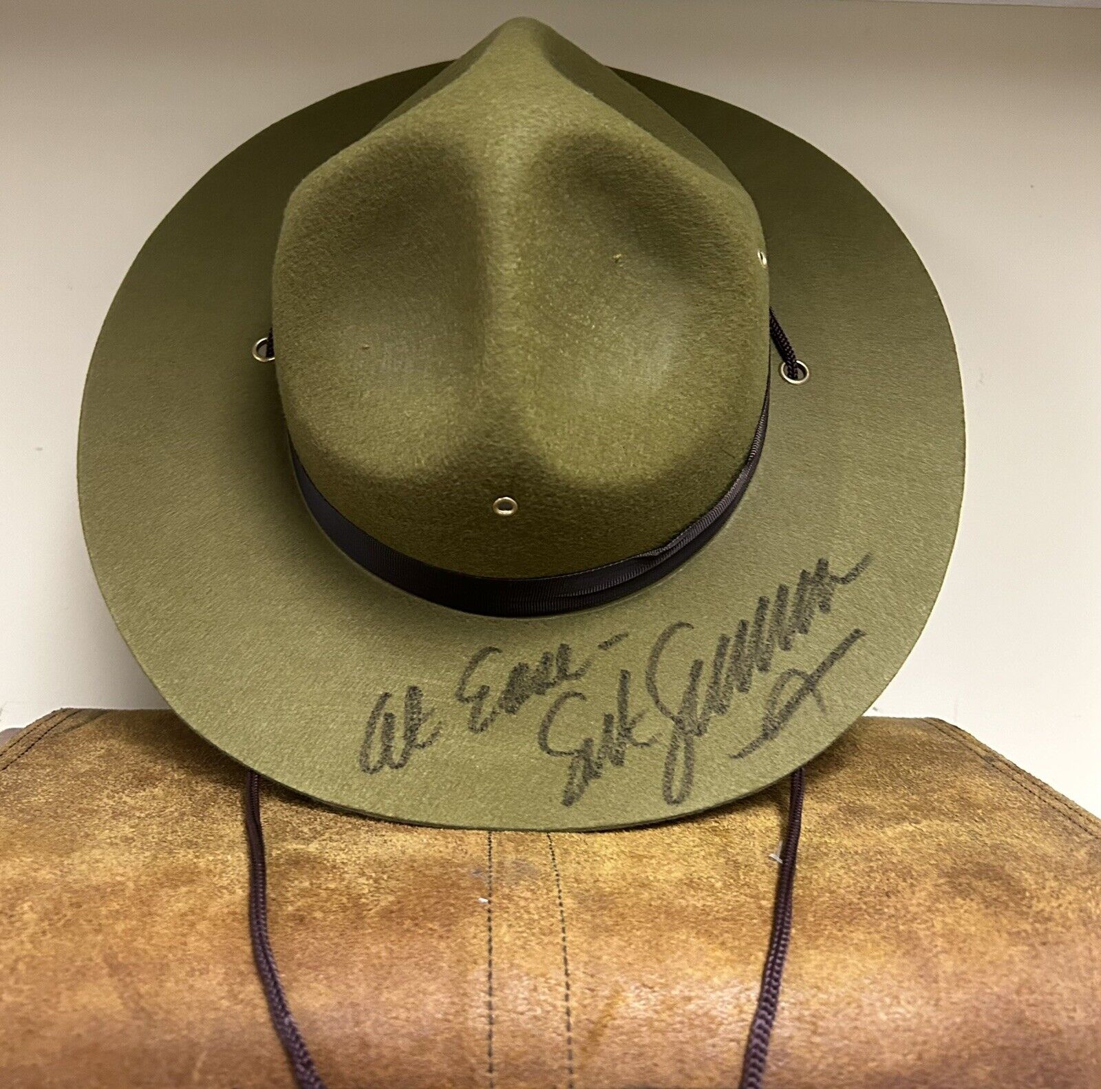 Sgt. Slaughter Signed Hat w/  With COA WWF WWE WCW