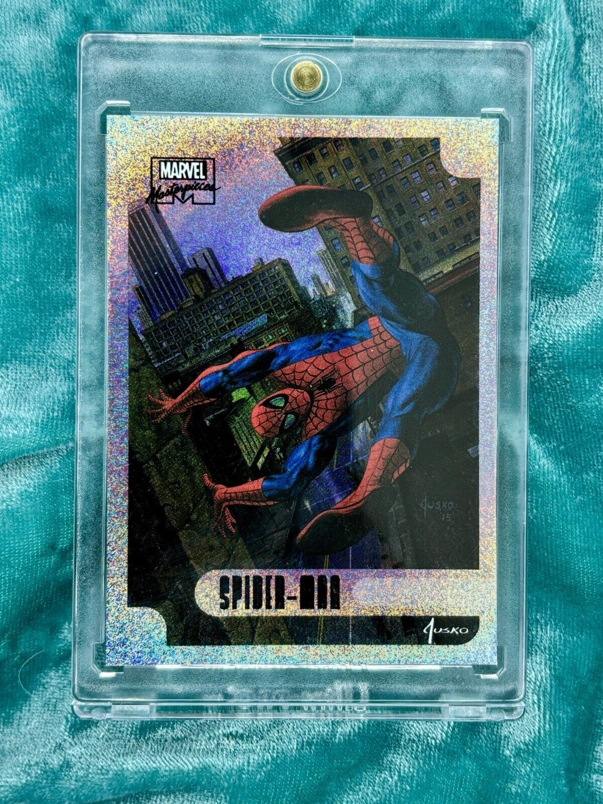 2016 Upper Deck Marvel Masterpieces Holofoil Base #01 #1 SPIDER-MAN