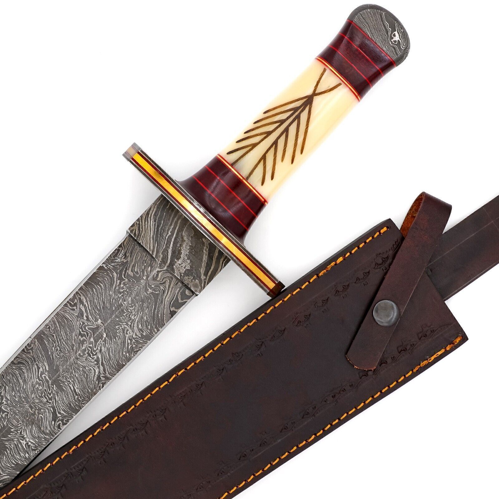 Sword in Storm Firestorm Damascus Steel Sword - HandForged Viking Inspired Sword