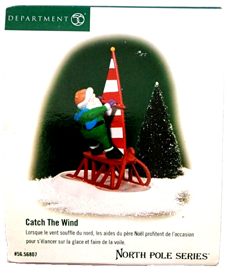 Catch The Wind Department 56 North Pole Series #56807 Christmas Sled Sailing
