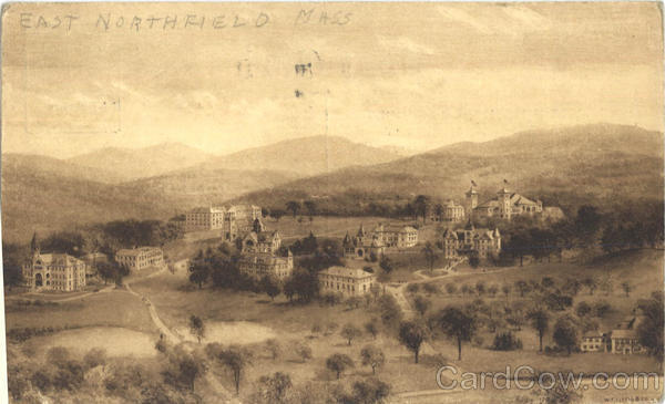 1914 East Northfield,MA The Northfield Schools,Northfield Seminary Postcard