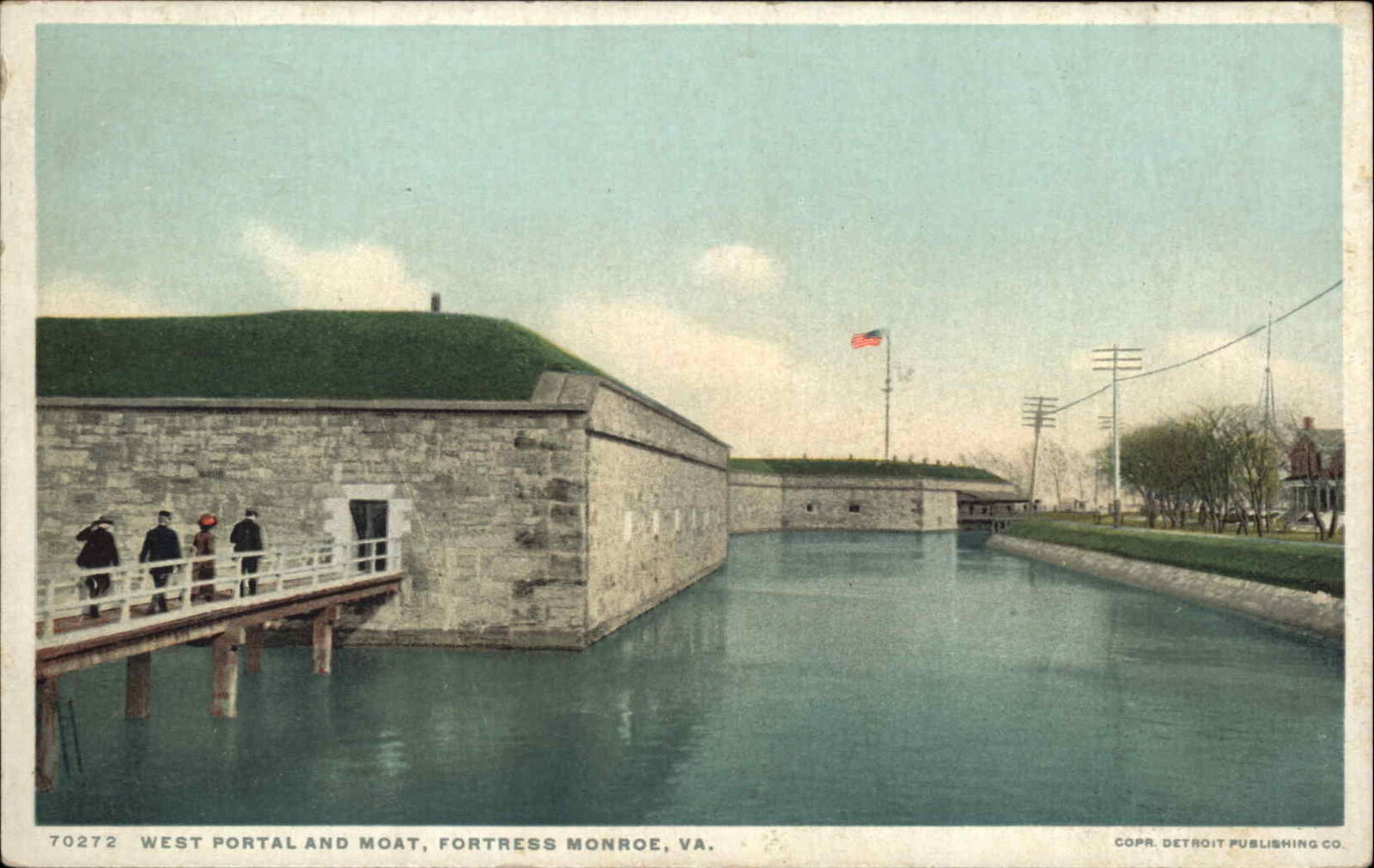 Fort Monroe Virginia VA West Portal & Moat 70272 Detroit Pub c1910 Postcard