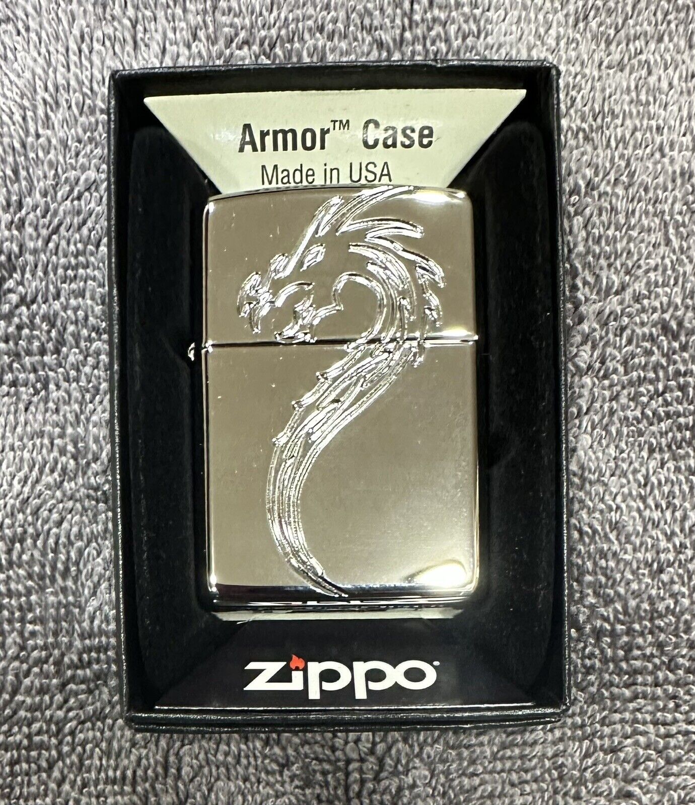 Limited Edition Dragon Zippo Lighter Deep carve HP Armor Only 100 Made Numbered