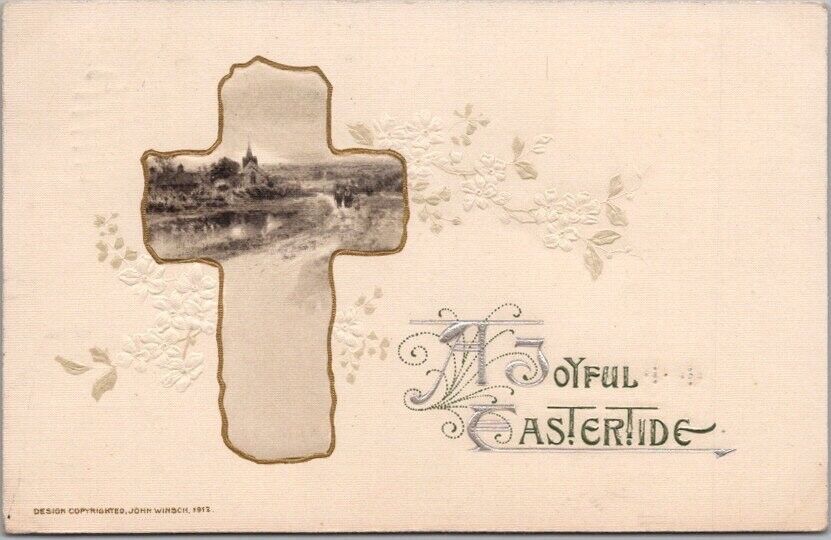 Vintage Winsch EASTER Embossed Postcard \