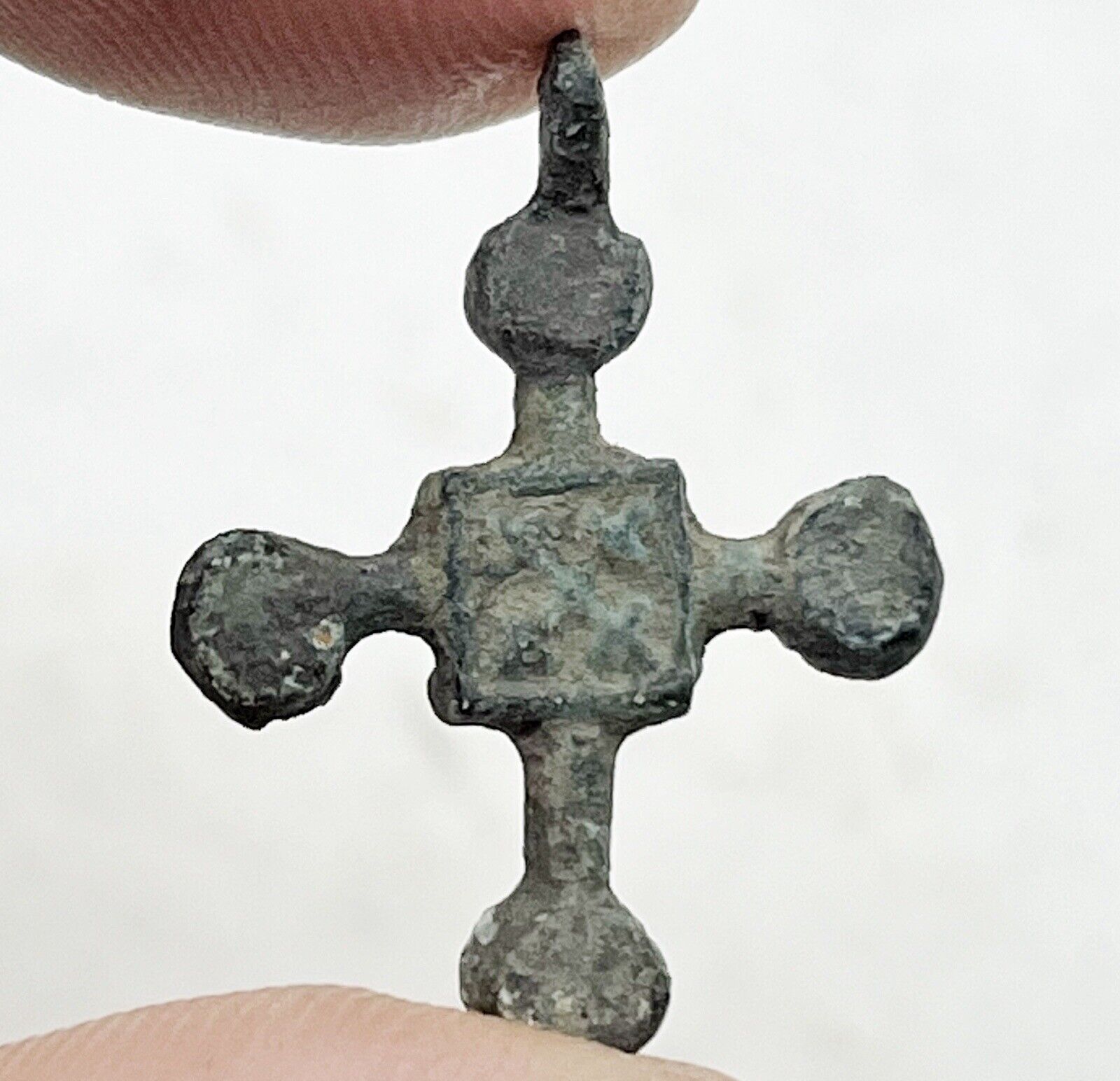 RARE Authentic Medieval Crusader Bronze Cross Artifact Circa 1095-1492 AD _ C