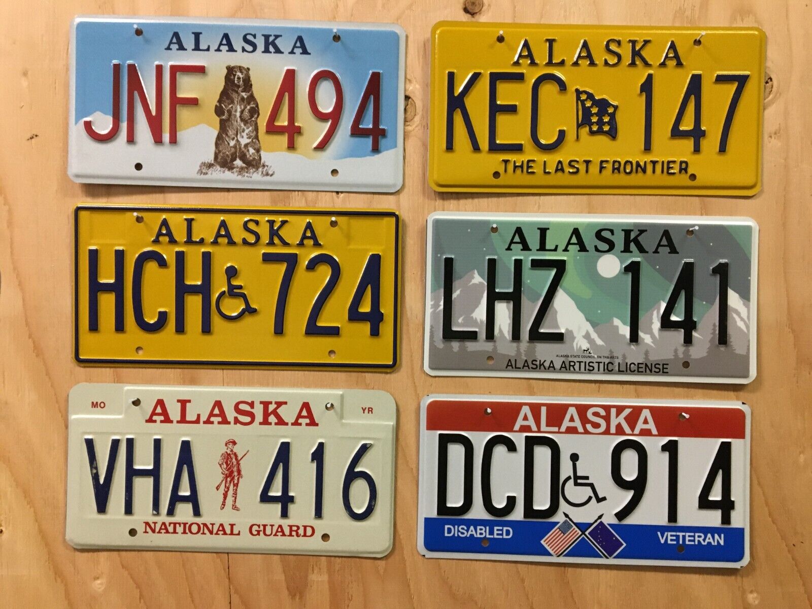 Alaska license plate , plates 2009 -2018 6 Expired LOT