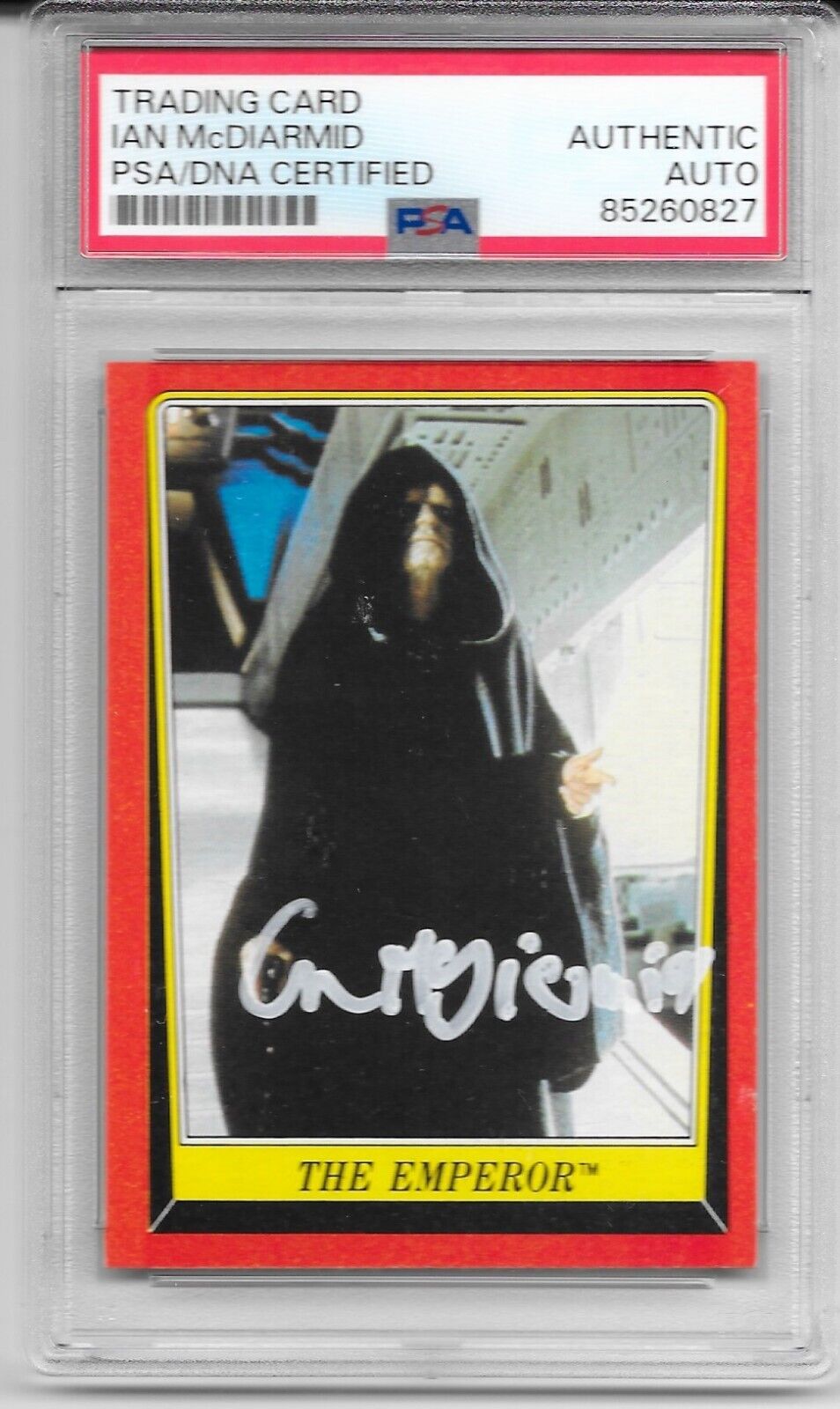 1983 Topps Return of the Jedi Emperor Palpatine RC Ian McDiarmid PSA DNA Signed