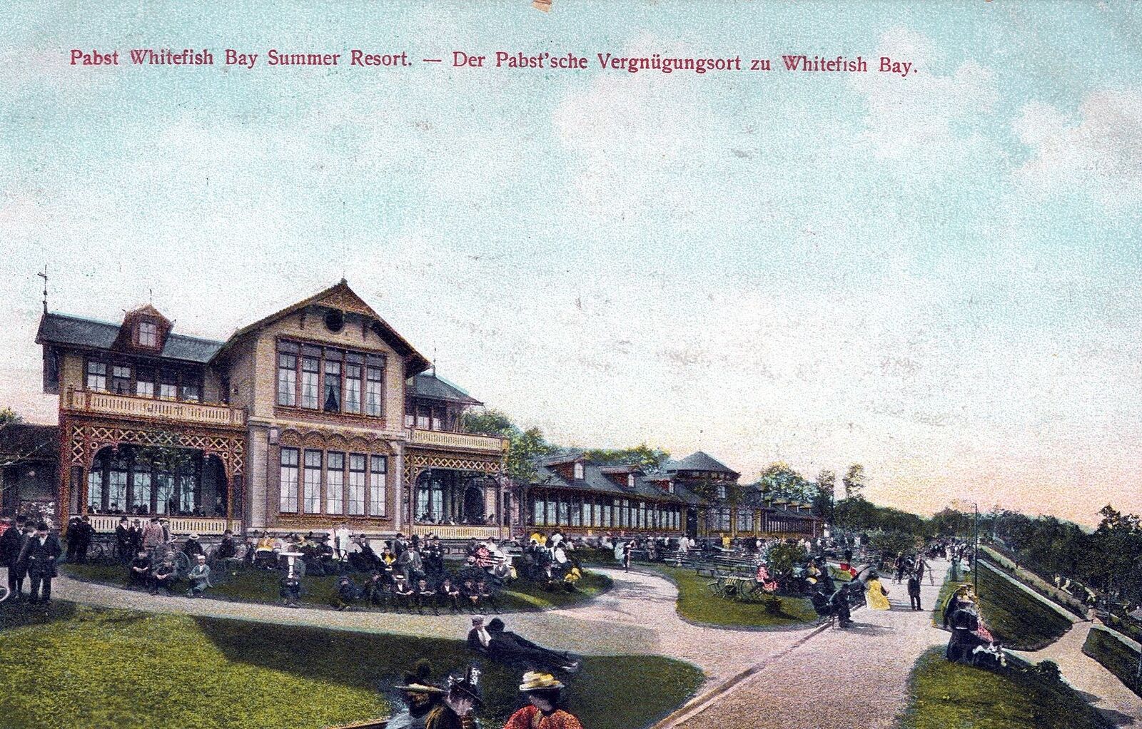 MILWAUKEE WI - Pabst Whitefish Bay Summer Resort Postcard - udb (pre 1908)